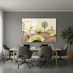 Yatay Cam Tablo Salon Duvar Tablosu Yatay Cam Soyutgeyik Yeni Ev Hediyesi Ofis Tablosu