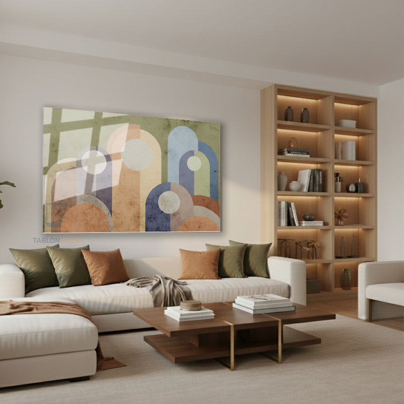 Yatay Cam Tablo Salon Duvar Tablosu Yatay Cam Soyutsekiller Yeni Ev Hediyesi Ofis Tablosu