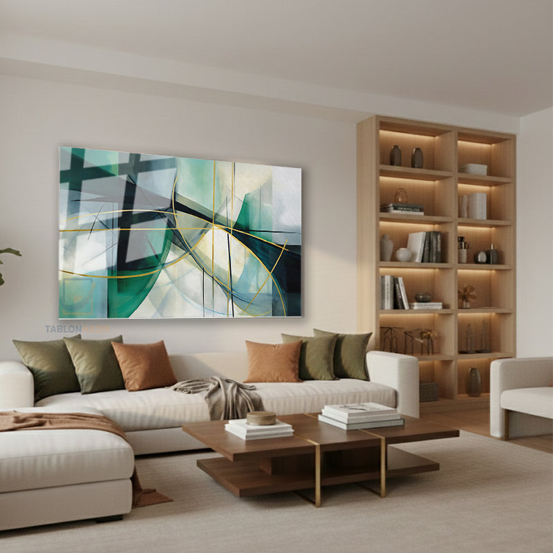 Yatay Cam Tablo Salon Duvar Tablosu Yatay Cam Soyutyesilaltin Yeni Ev Hediyesi Ofis Tablosu