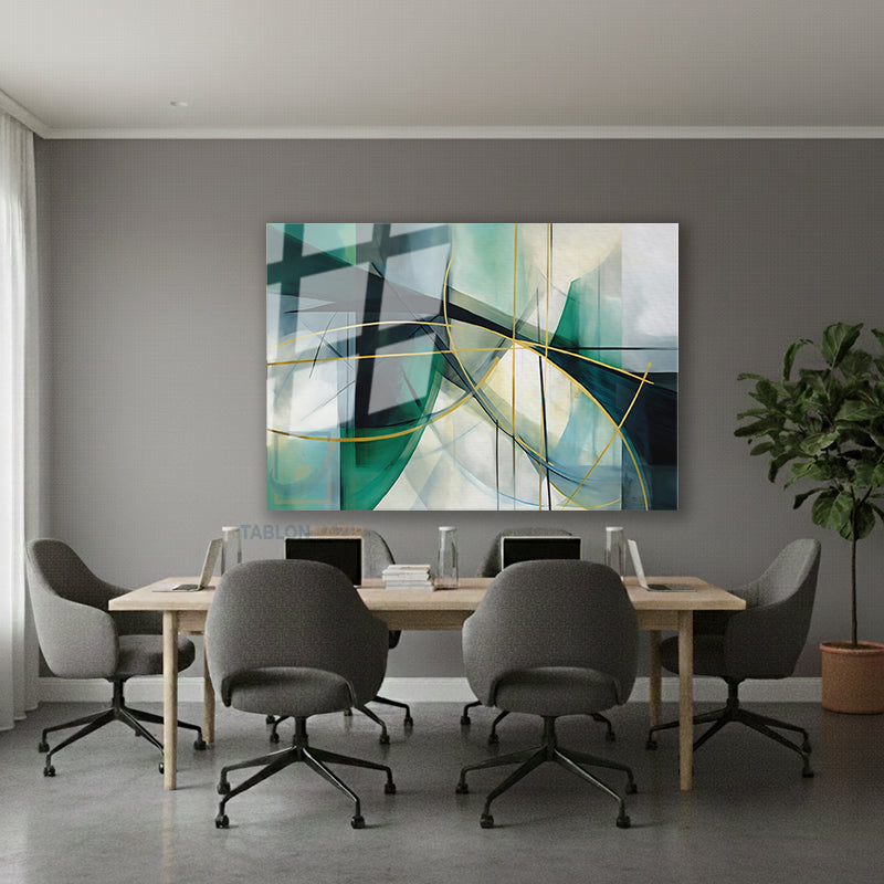 Yatay Cam Tablo Salon Duvar Tablosu Yatay Cam Soyutyesilaltin Yeni Ev Hediyesi Ofis Tablosu