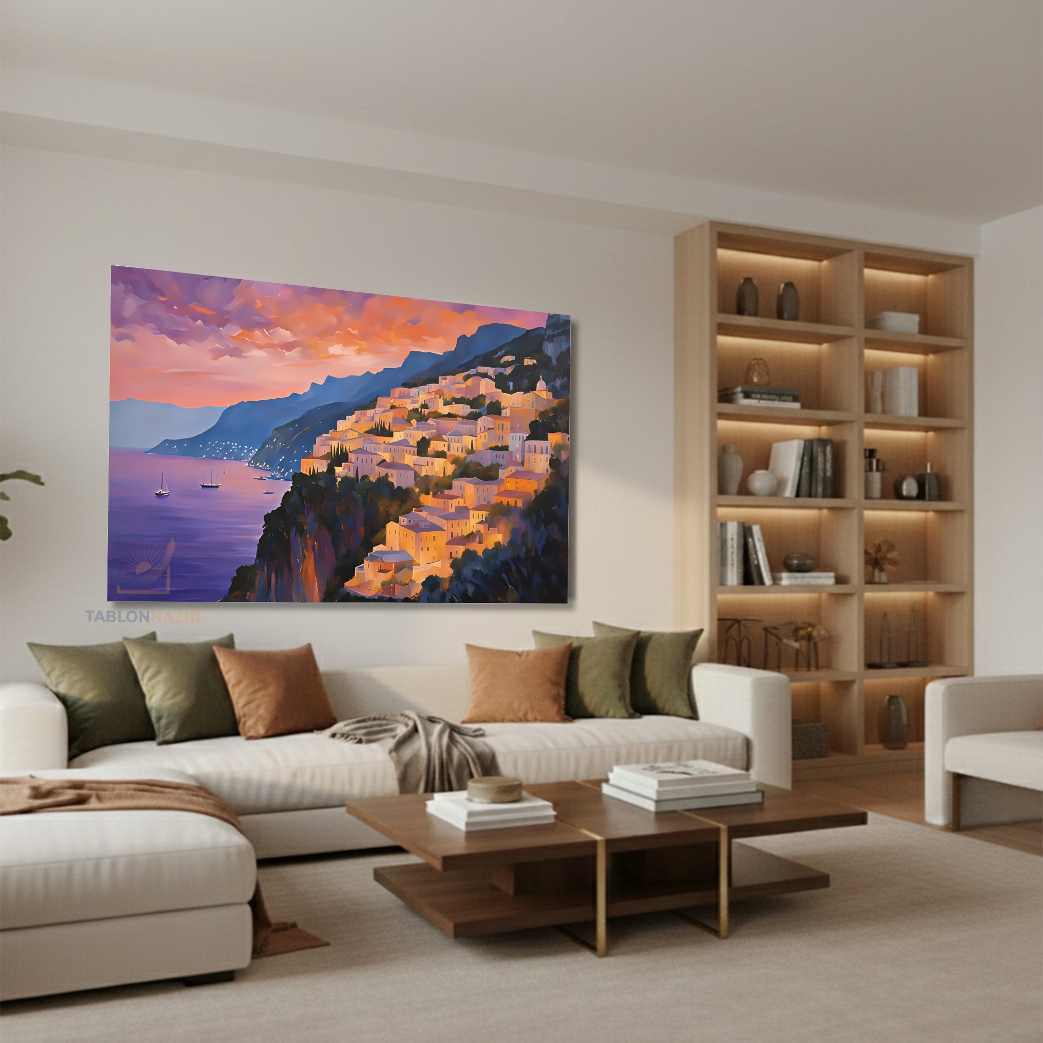 Yatay Kanvas Duvar Tablosu Avrupasehirmanzarasi2 Salon Tablosu Ofis Tablosu Ev Hediyesi Dekorasyon