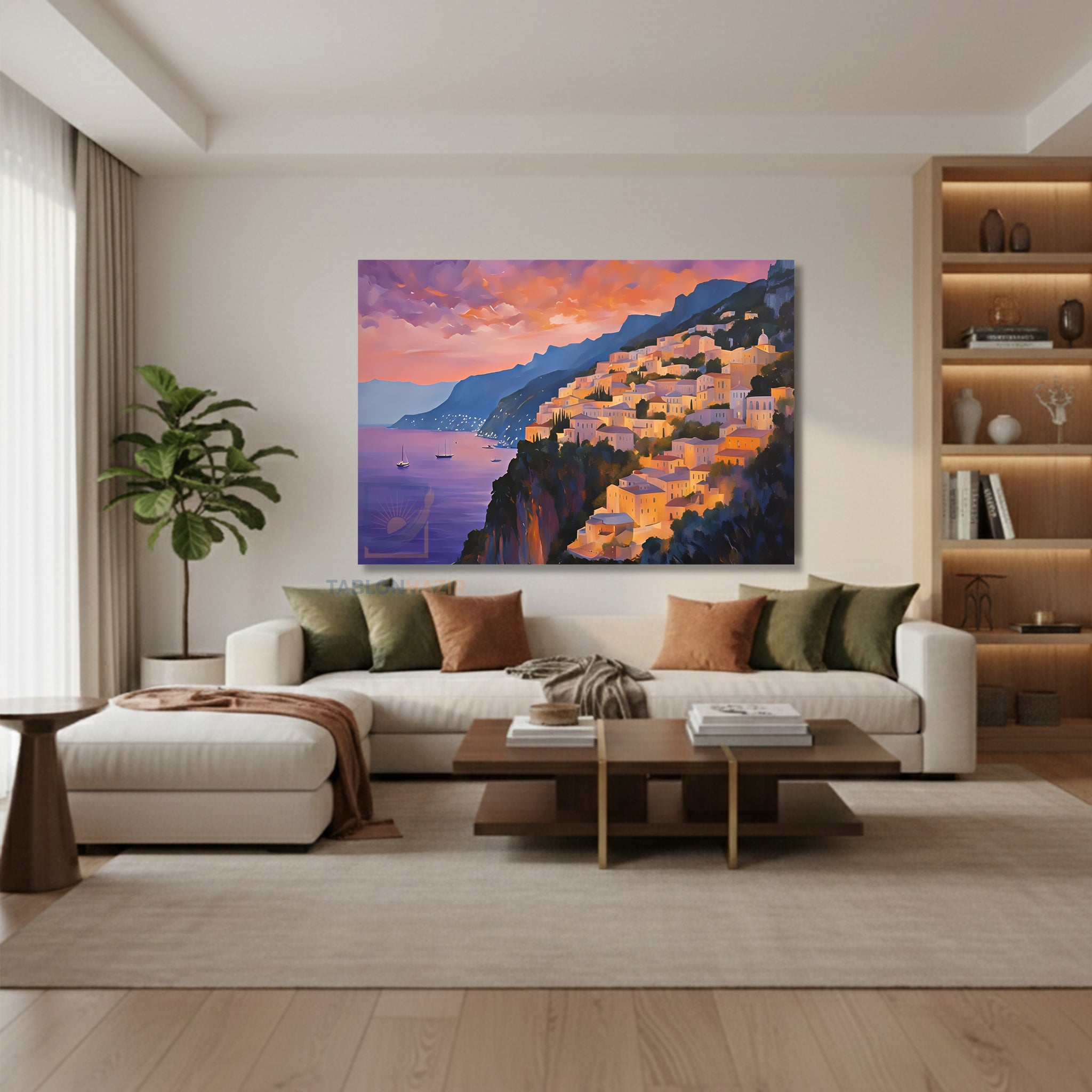 Yatay Kanvas Duvar Tablosu Avrupasehirmanzarasi2 Salon Tablosu Ofis Tablosu Ev Hediyesi Dekorasyon