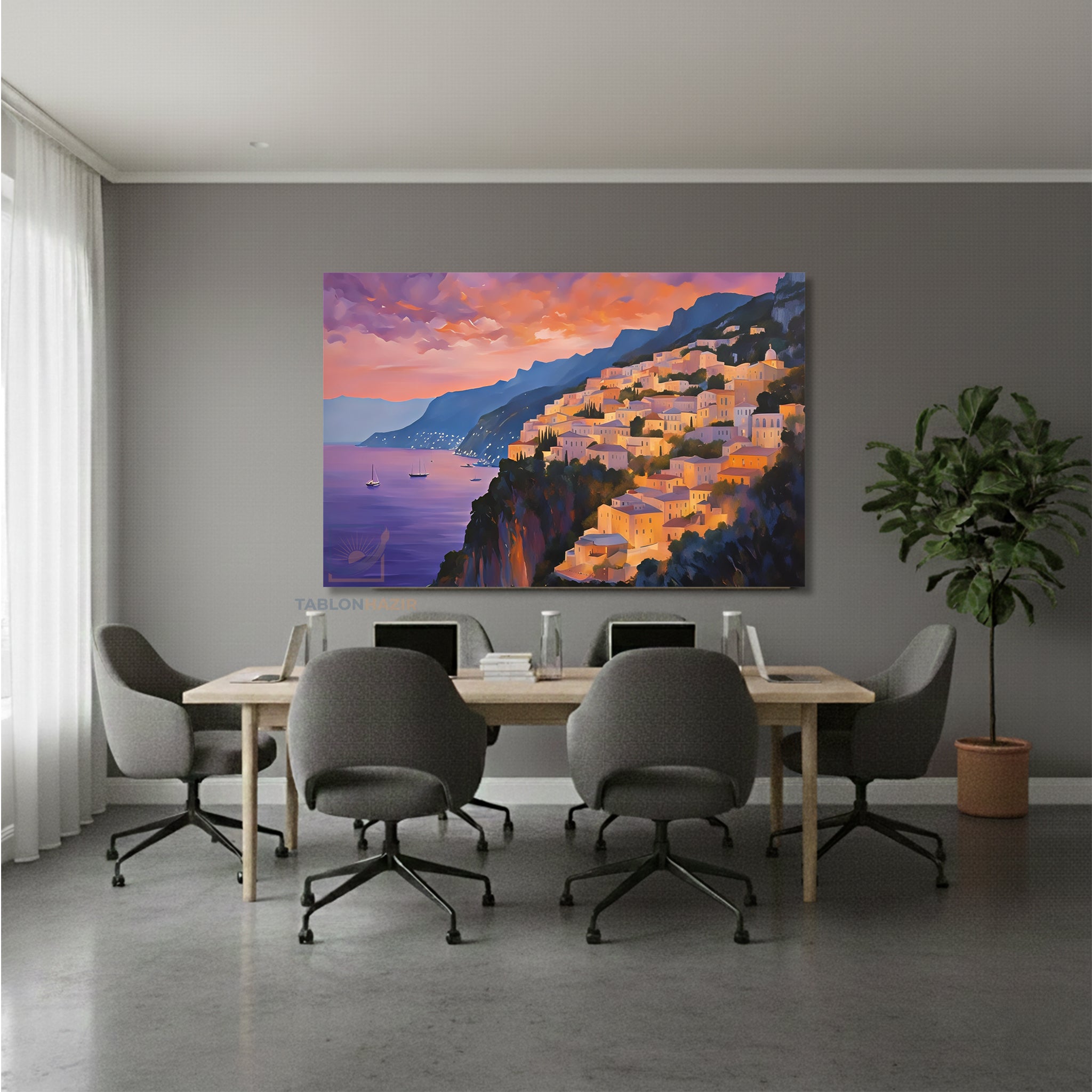 Yatay Kanvas Duvar Tablosu Avrupasehirmanzarasi2 Salon Tablosu Ofis Tablosu Ev Hediyesi Dekorasyon