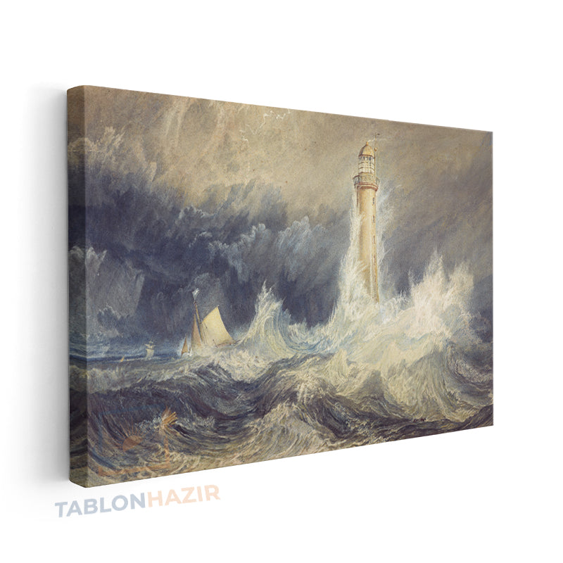Yatay Kanvas Duvar Tablosu Bell Rock Lighthouse Salon Tablosu Ofis Tablosu Ev Hediyesi Dekorasyon