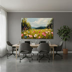 Yatay Kanvas Duvar Tablosu Cicekbahcesi66 Salon Tablosu Ofis Tablosu Yeni Ev Hediyesi Dekorasyon