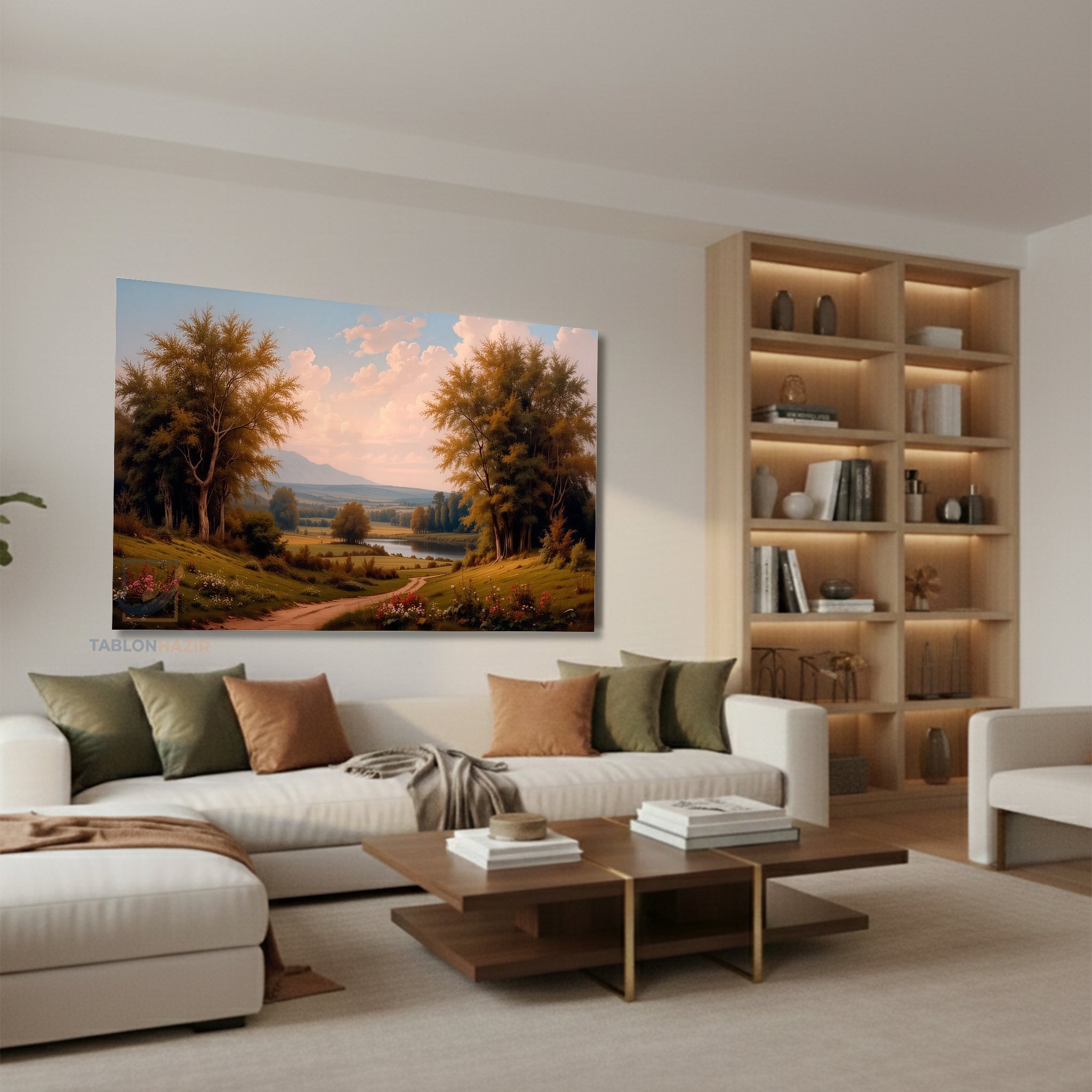 Yatay Kanvas Duvar Tablosu Dogamanzarasi10 Salon Tablosu Ofis Tablosu Yeni Ev Hediyesi Dekorasyon