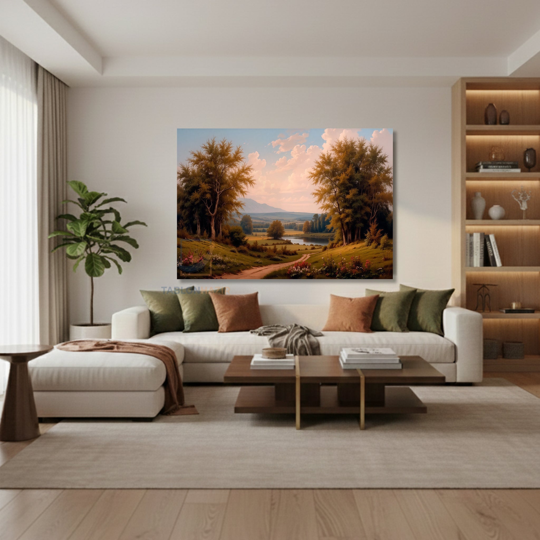 Yatay Kanvas Duvar Tablosu Dogamanzarasi10 Salon Tablosu Ofis Tablosu Yeni Ev Hediyesi Dekorasyon