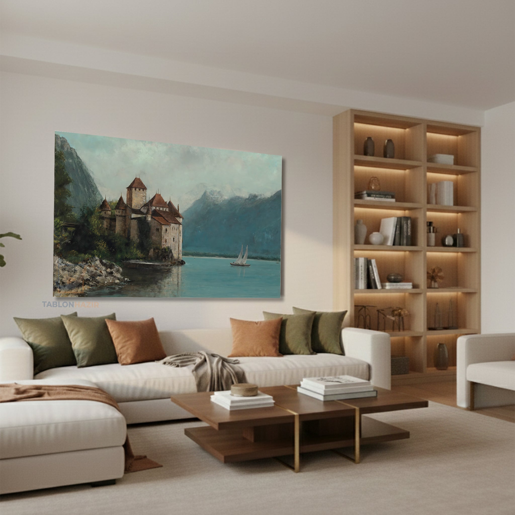 Yatay Kanvas Duvar Tablosu Dogamanzarasi11 Salon Tablosu Ofis Tablosu Yeni Ev Hediyesi Dekorasyon