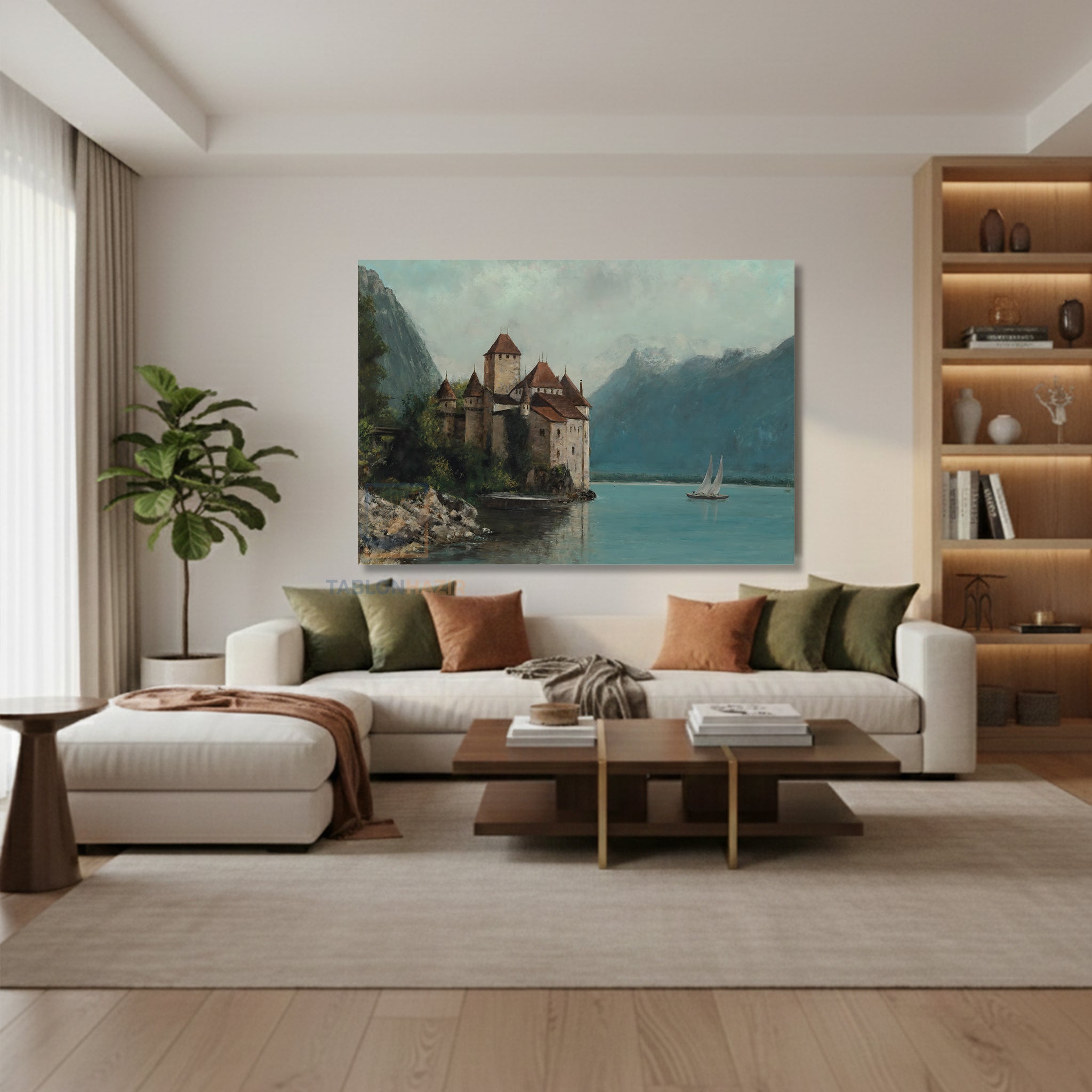 Yatay Kanvas Duvar Tablosu Dogamanzarasi11 Salon Tablosu Ofis Tablosu Yeni Ev Hediyesi Dekorasyon