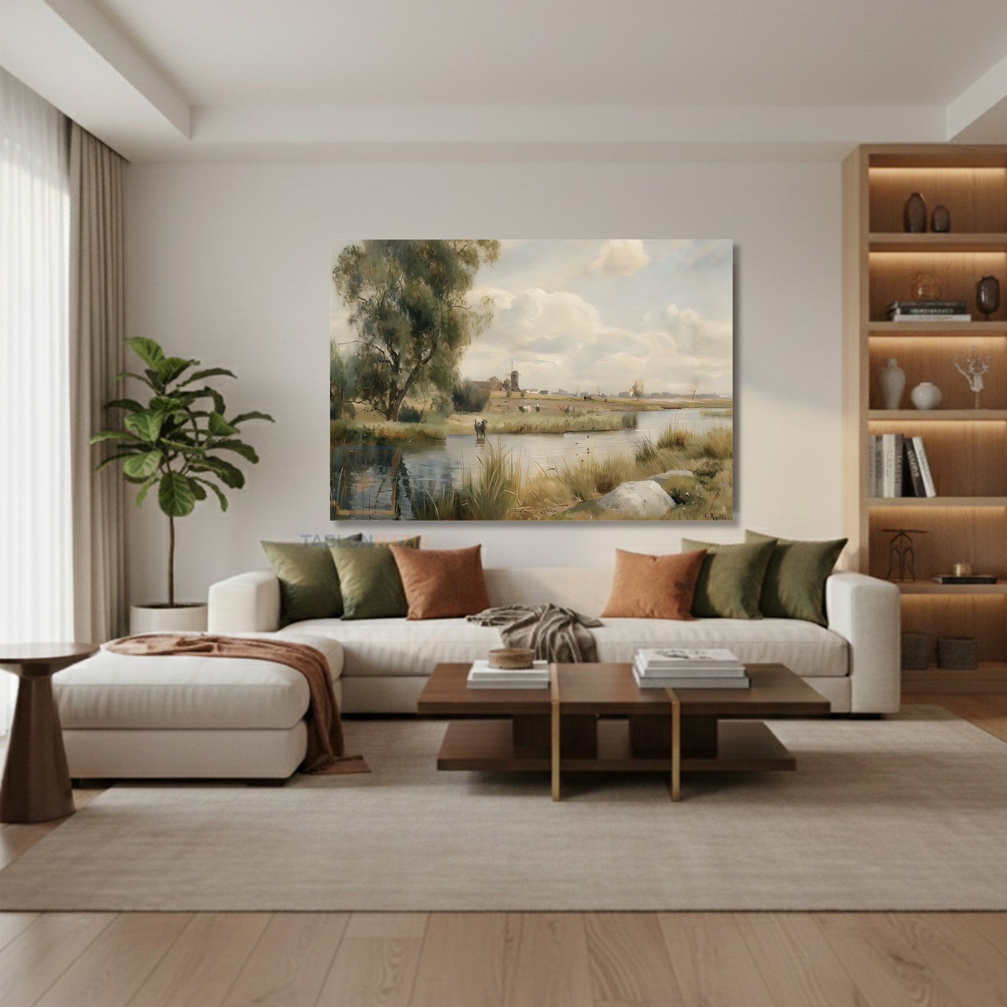 Yatay Kanvas Duvar Tablosu Dogamanzarasi15 Salon Tablosu Ofis Tablosu Yeni Ev Hediyesi Dekorasyon