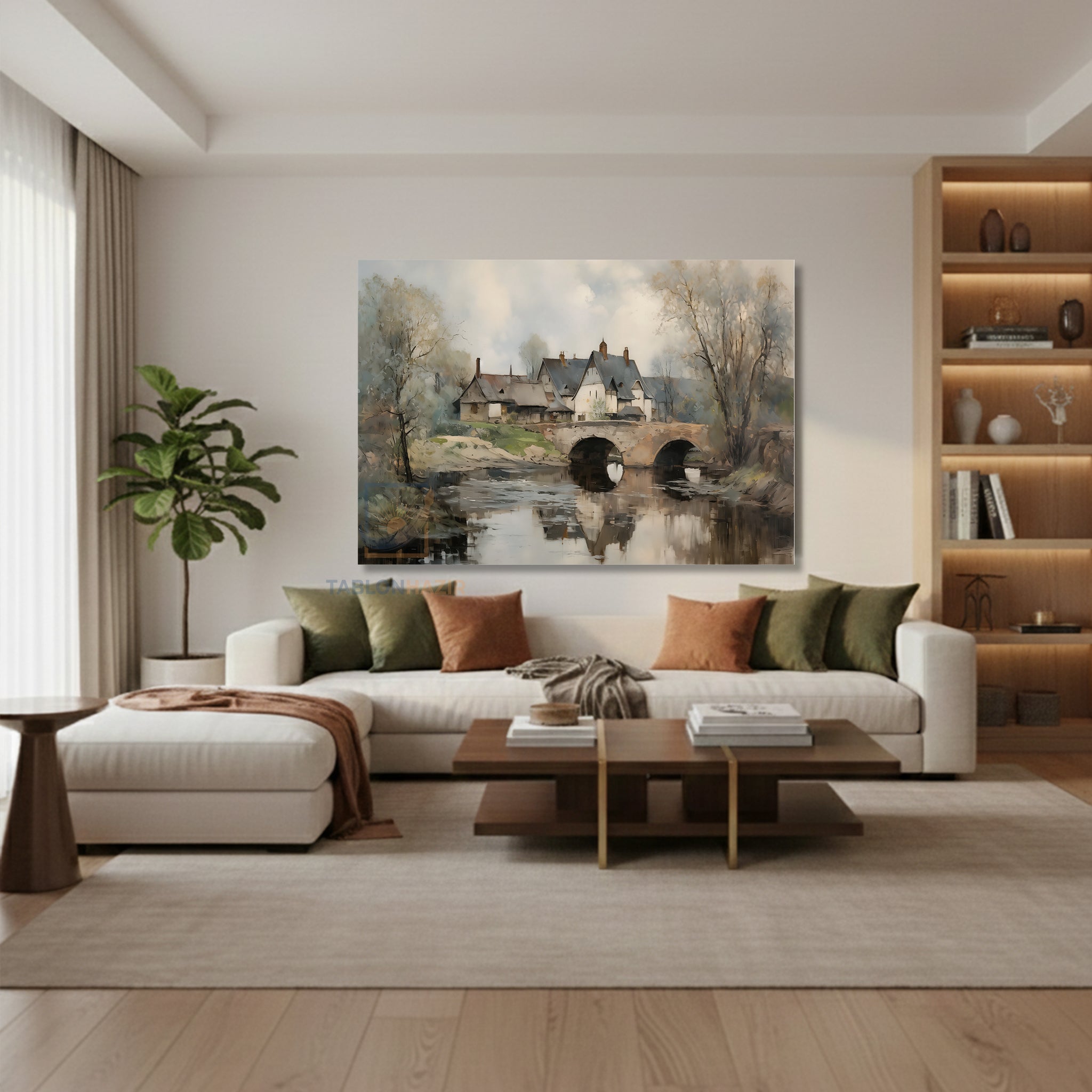 Yatay Kanvas Duvar Tablosu Dogamanzarasi16 Salon Tablosu Ofis Tablosu Yeni Ev Hediyesi Dekorasyon