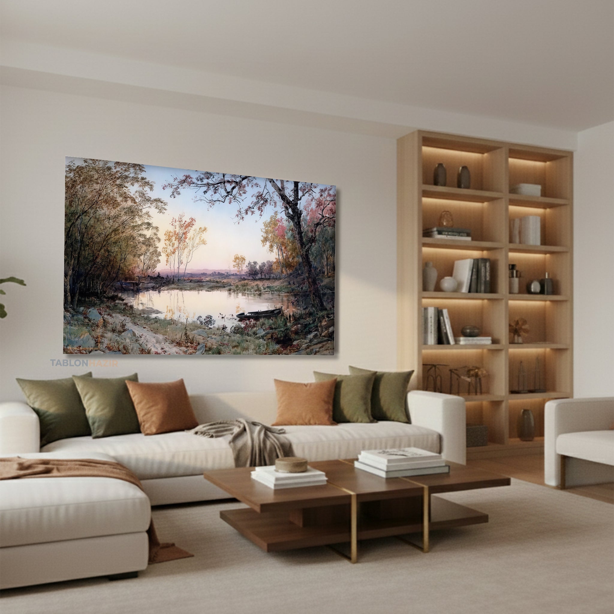 Yatay Kanvas Duvar Tablosu Dogamanzarasi2 Salon Tablosu Ofis Tablosu Yeni Ev Hediyesi Dekorasyon