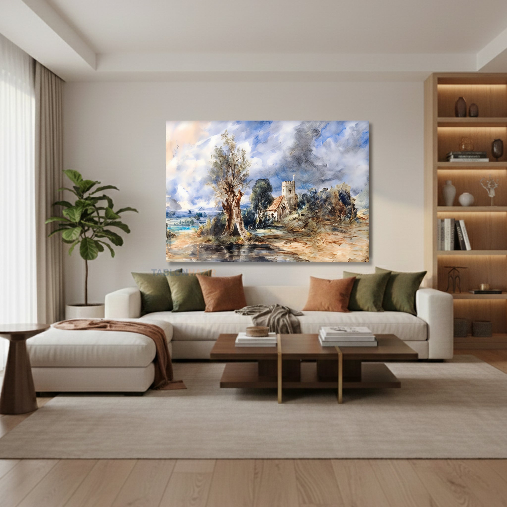 Yatay Kanvas Duvar Tablosu Dogamanzarasi3 Salon Tablosu Ofis Tablosu Yeni Ev Hediyesi Dekorasyon