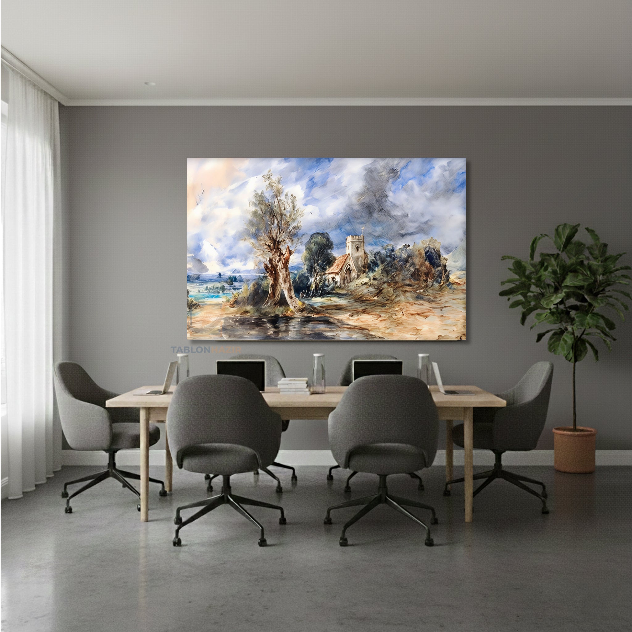 Yatay Kanvas Duvar Tablosu Dogamanzarasi3 Salon Tablosu Ofis Tablosu Yeni Ev Hediyesi Dekorasyon