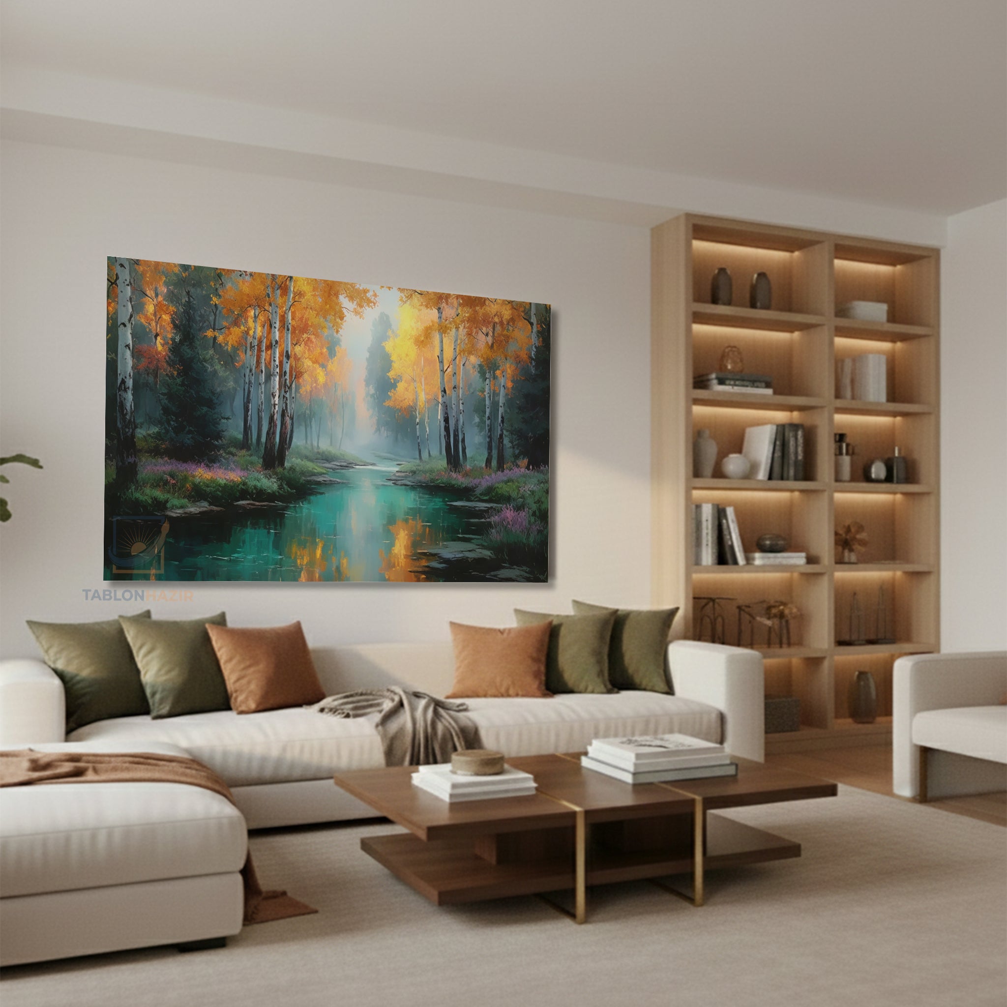 Yatay Kanvas Duvar Tablosu Dogamanzarasi4 Salon Tablosu Ofis Tablosu Yeni Ev Hediyesi Dekorasyon