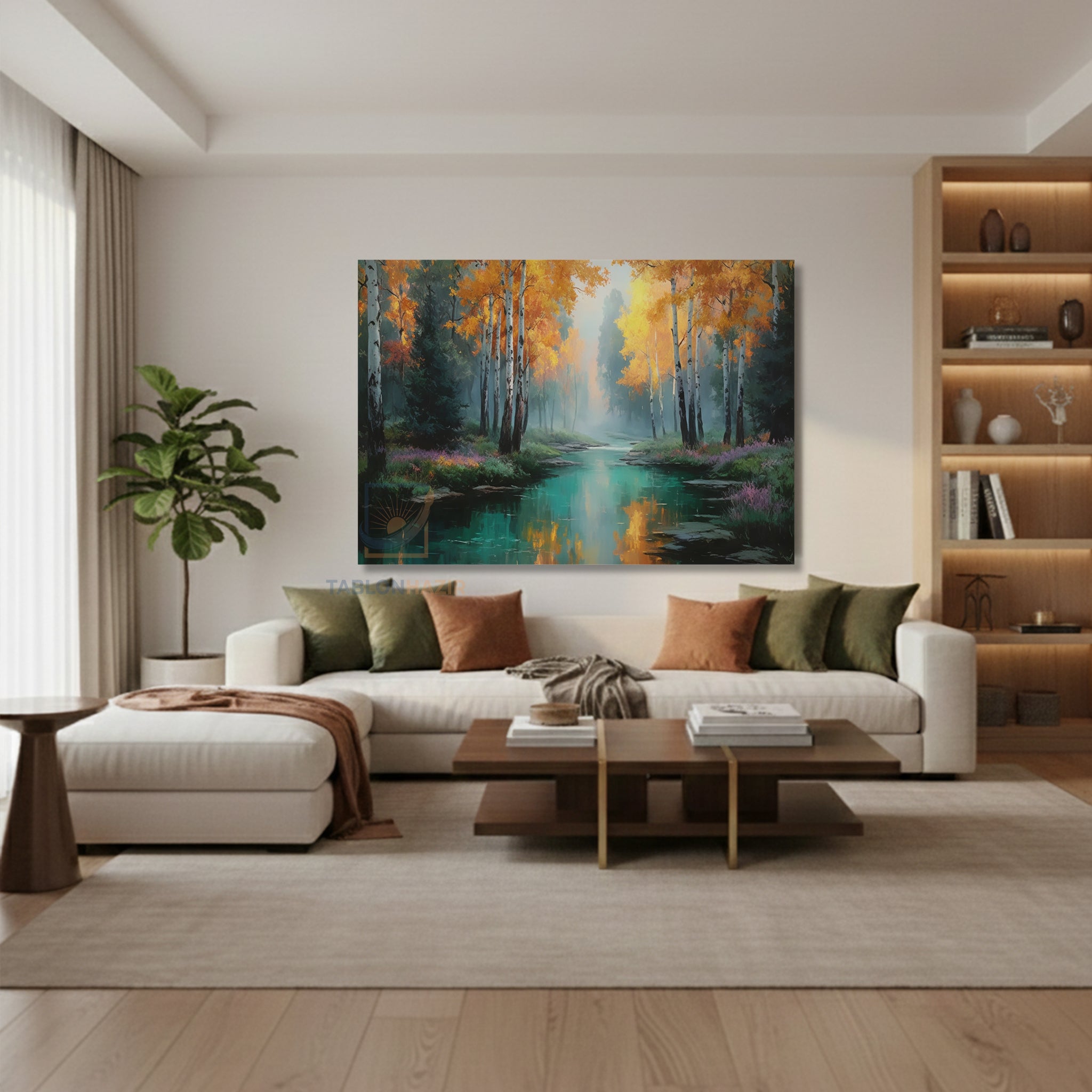 Yatay Kanvas Duvar Tablosu Dogamanzarasi4 Salon Tablosu Ofis Tablosu Yeni Ev Hediyesi Dekorasyon