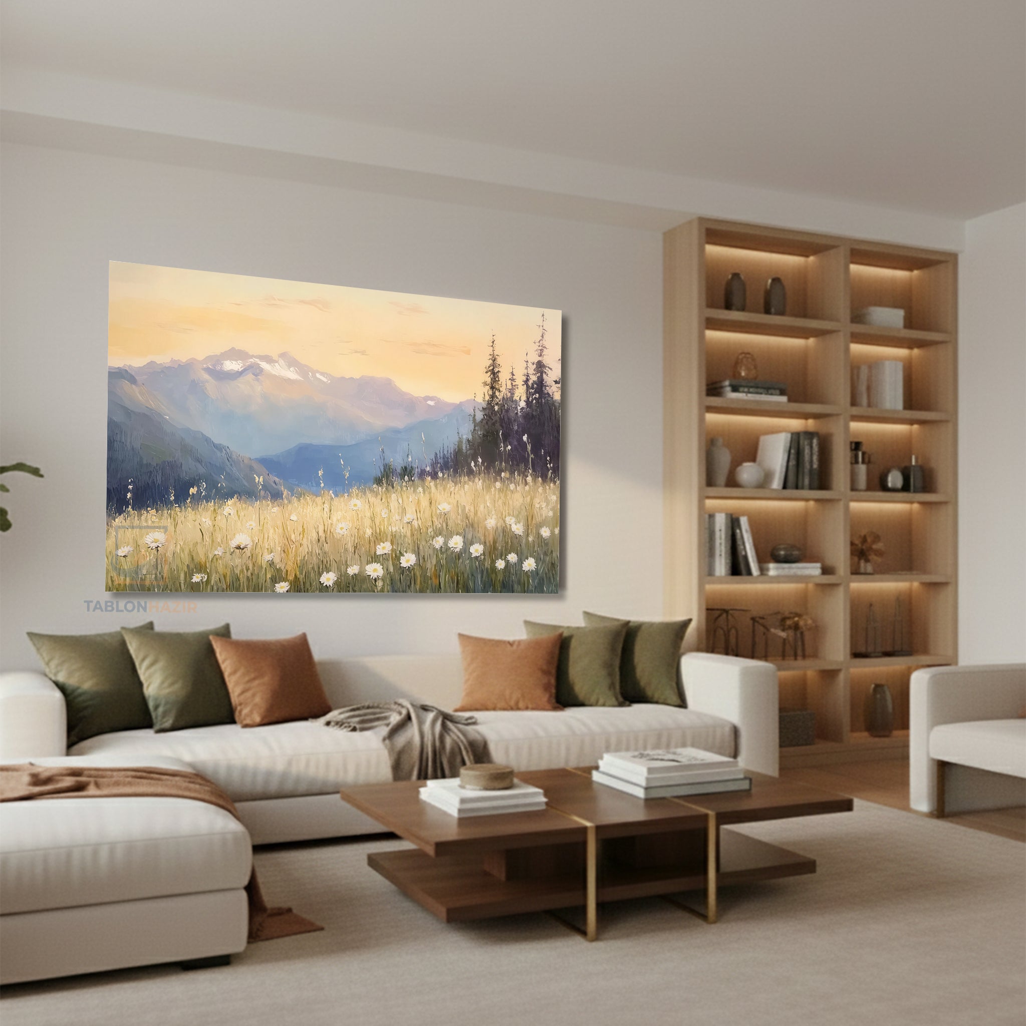 Yatay Kanvas Duvar Tablosu Dogamanzarasi5 Salon Tablosu Ofis Tablosu Yeni Ev Hediyesi Dekorasyon