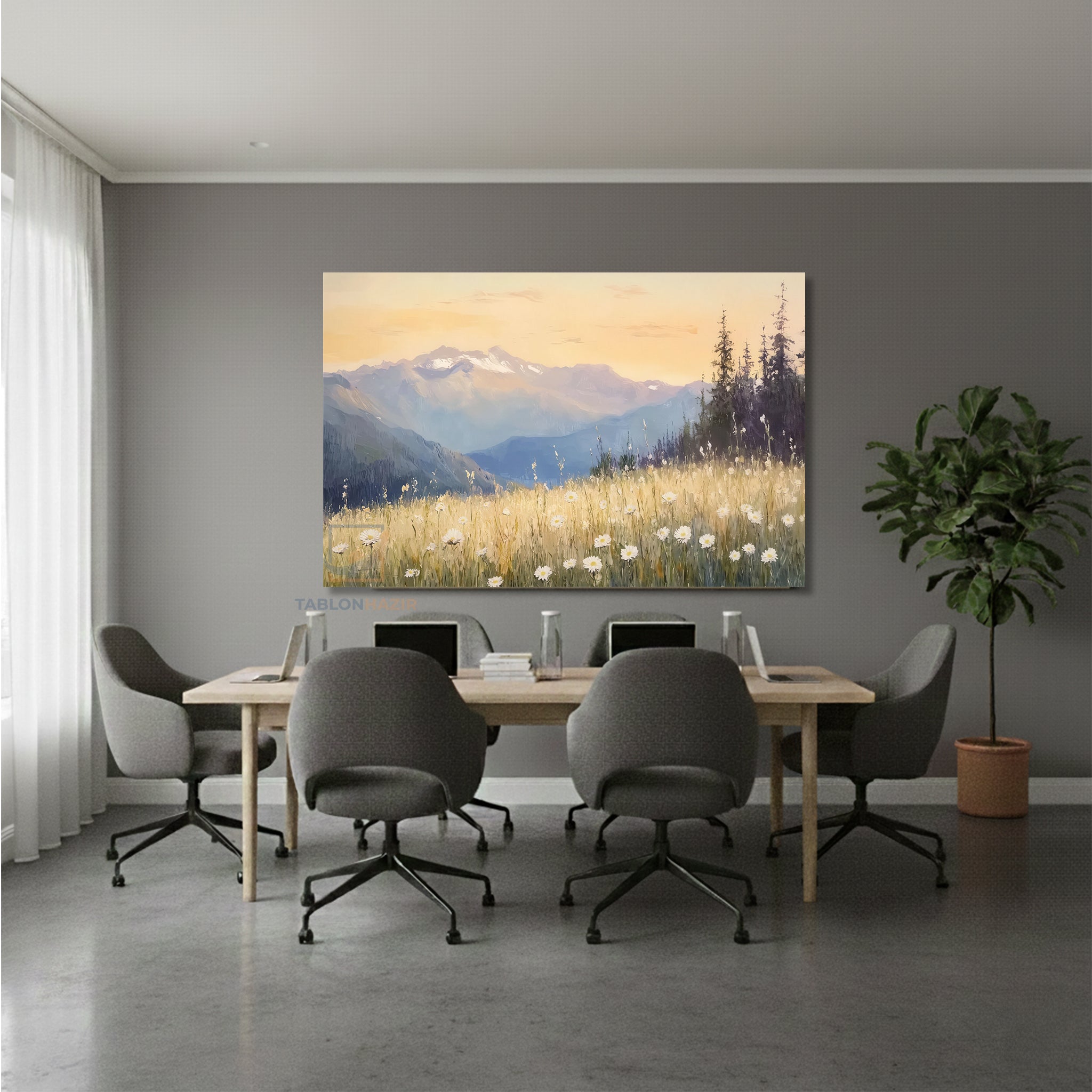 Yatay Kanvas Duvar Tablosu Dogamanzarasi5 Salon Tablosu Ofis Tablosu Yeni Ev Hediyesi Dekorasyon