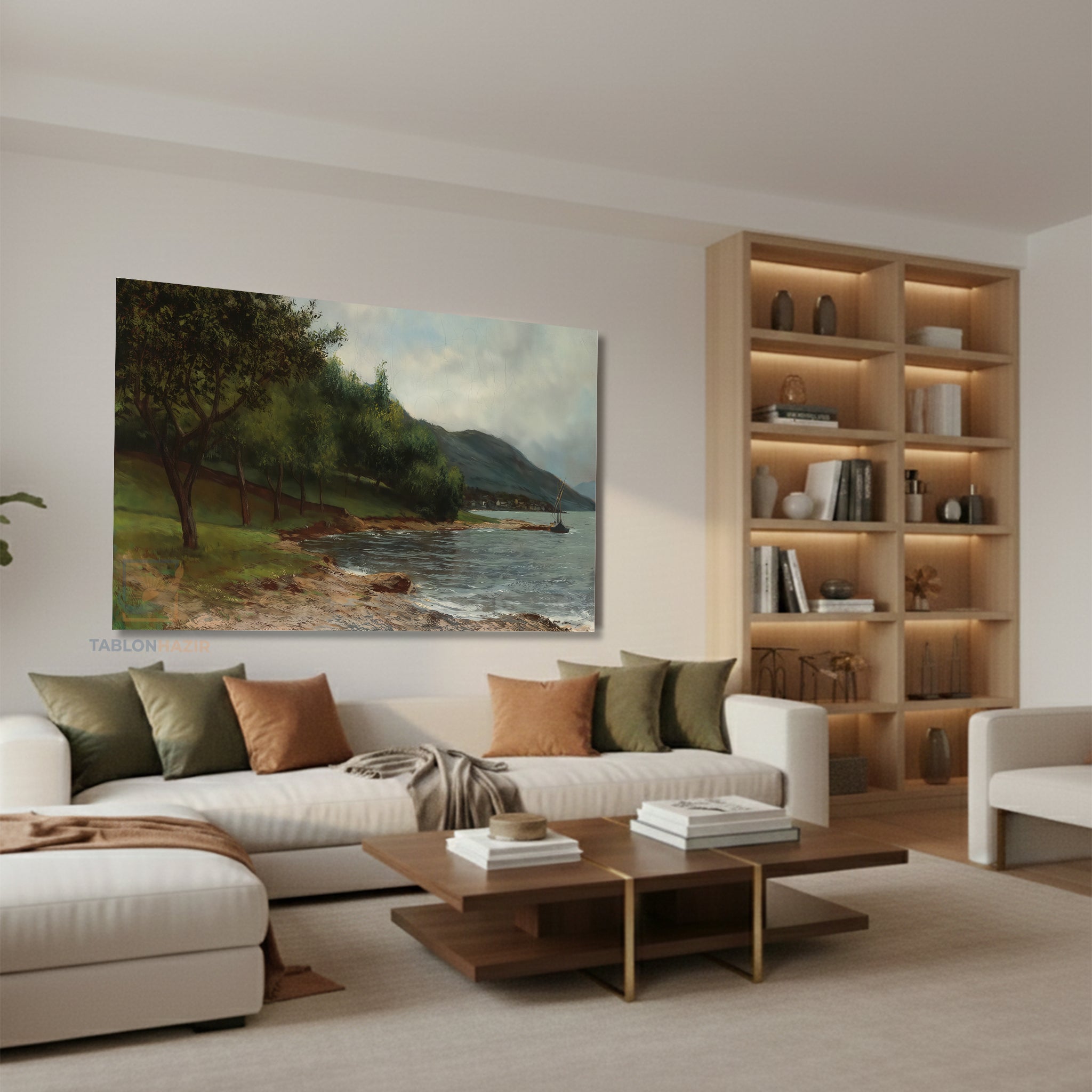 Yatay Kanvas Duvar Tablosu Dogamanzarasi7 Salon Tablosu Ofis Tablosu Yeni Ev Hediyesi Dekorasyon