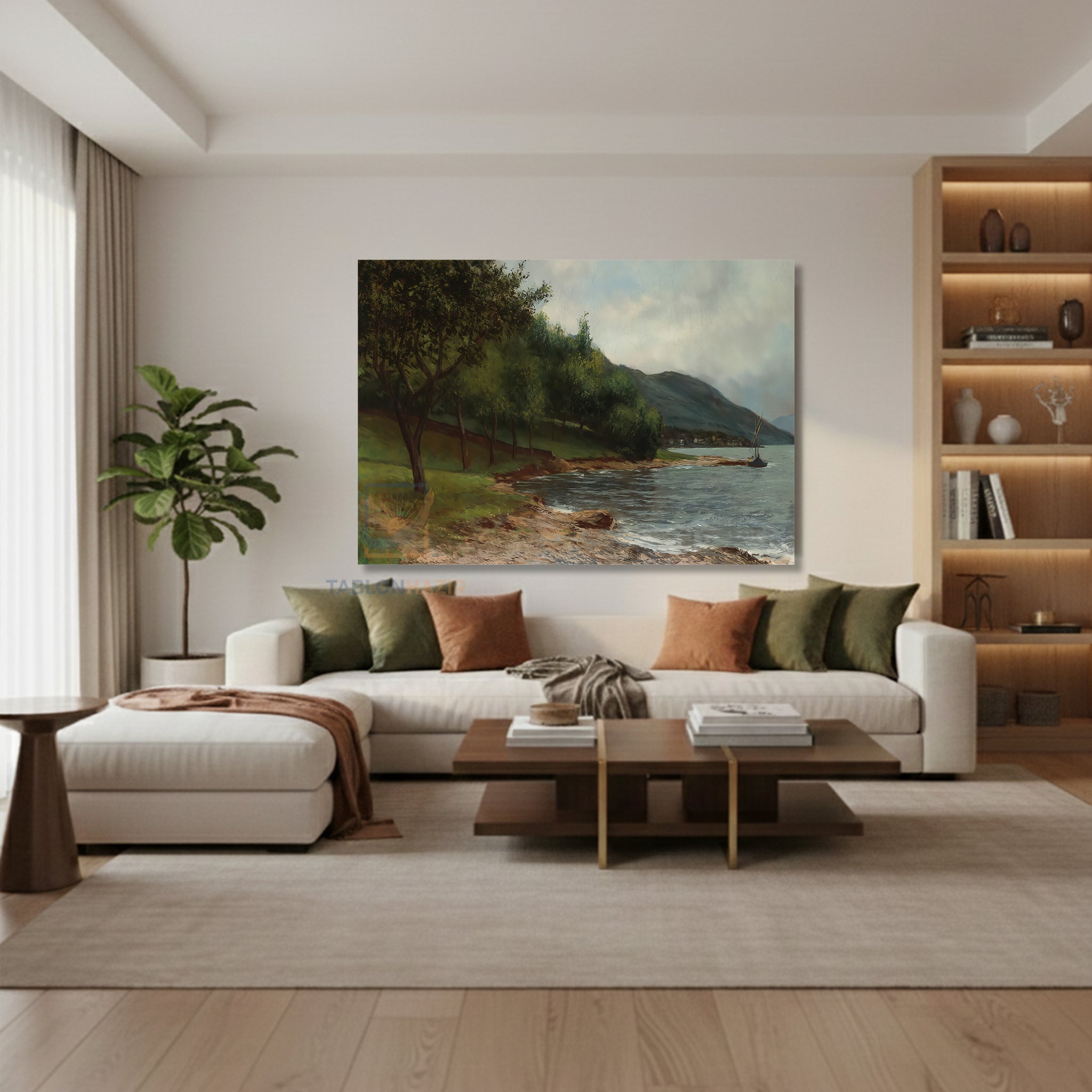 Yatay Kanvas Duvar Tablosu Dogamanzarasi7 Salon Tablosu Ofis Tablosu Yeni Ev Hediyesi Dekorasyon
