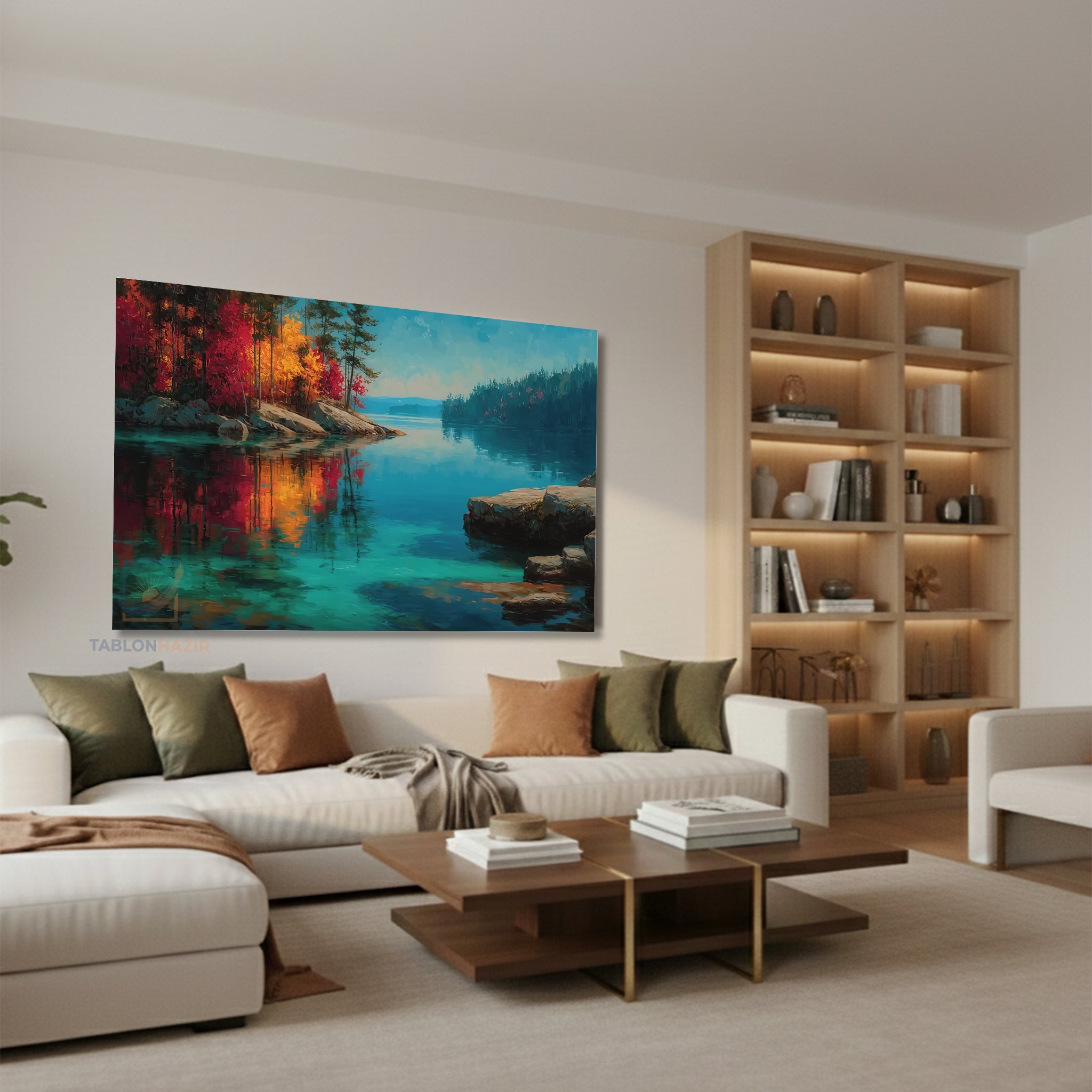 Yatay Kanvas Duvar Tablosu Dogamanzarasi8 Salon Tablosu Ofis Tablosu Yeni Ev Hediyesi Dekorasyon