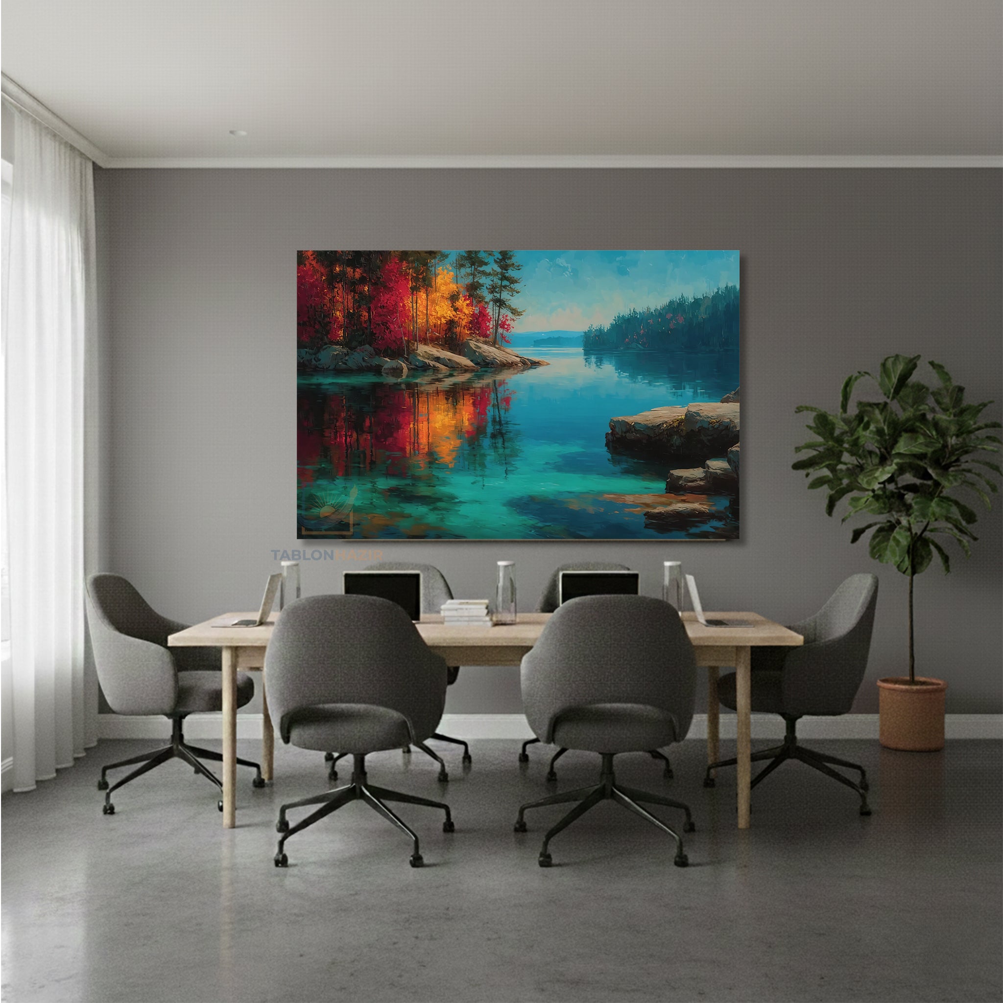 Yatay Kanvas Duvar Tablosu Dogamanzarasi8 Salon Tablosu Ofis Tablosu Yeni Ev Hediyesi Dekorasyon