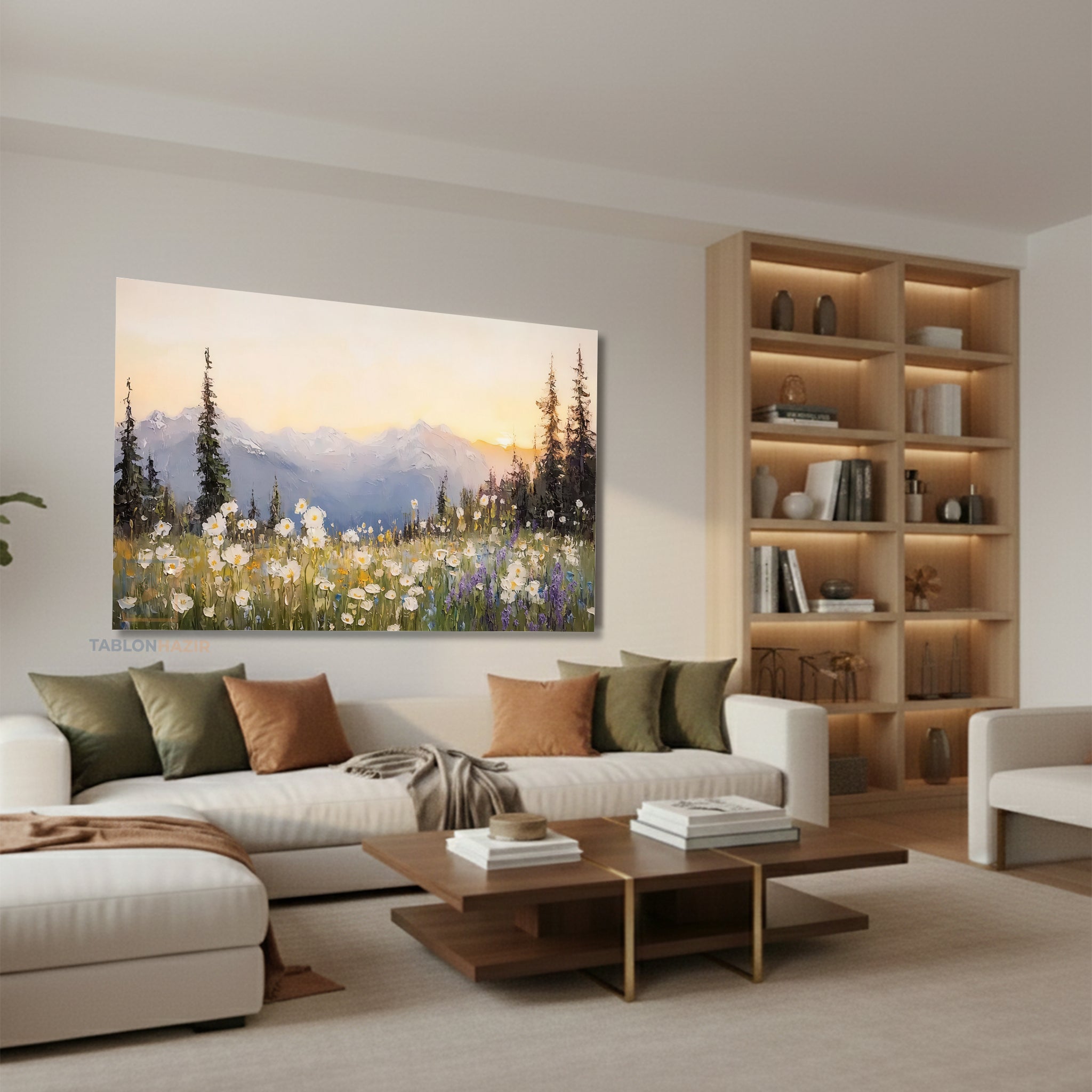 Yatay Kanvas Duvar Tablosu Dogamanzarasi9 Salon Tablosu Ofis Tablosu Yeni Ev Hediyesi Dekorasyon