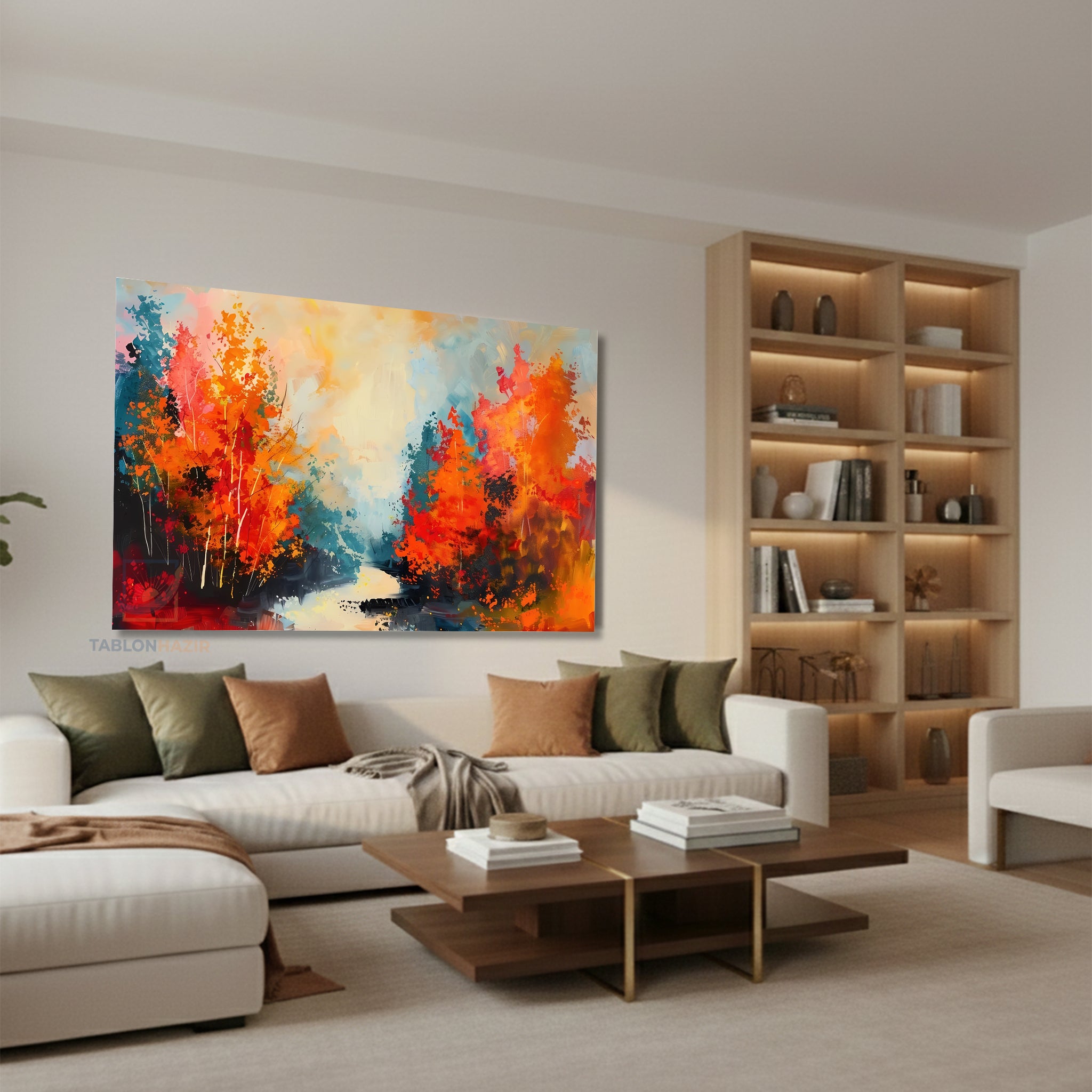 Yatay Kanvas Duvar Tablosu Doganinrenkleri Salon Tablosu Ofis Tablosu Yeni Ev Hediyesi Dekorasyon
