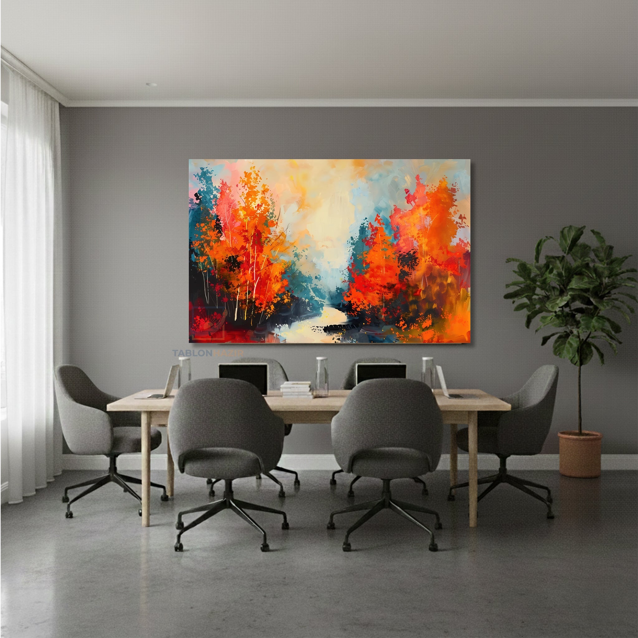 Yatay Kanvas Duvar Tablosu Doganinrenkleri Salon Tablosu Ofis Tablosu Yeni Ev Hediyesi Dekorasyon