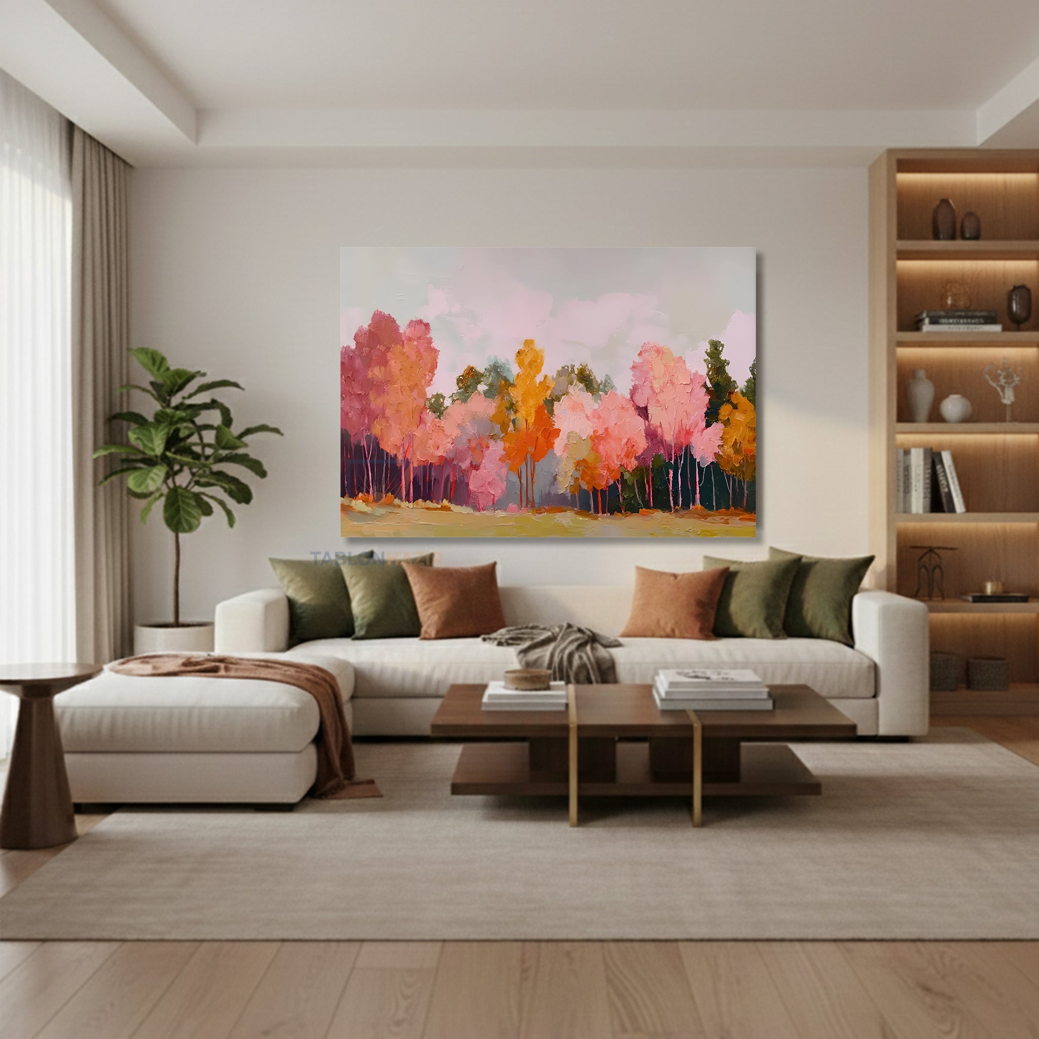 Yatay Kanvas Duvar Tablosu Doganinrenkleri2 Salon Tablosu Ofis Tablosu Yeni Ev Hediyesi Dekorasyon