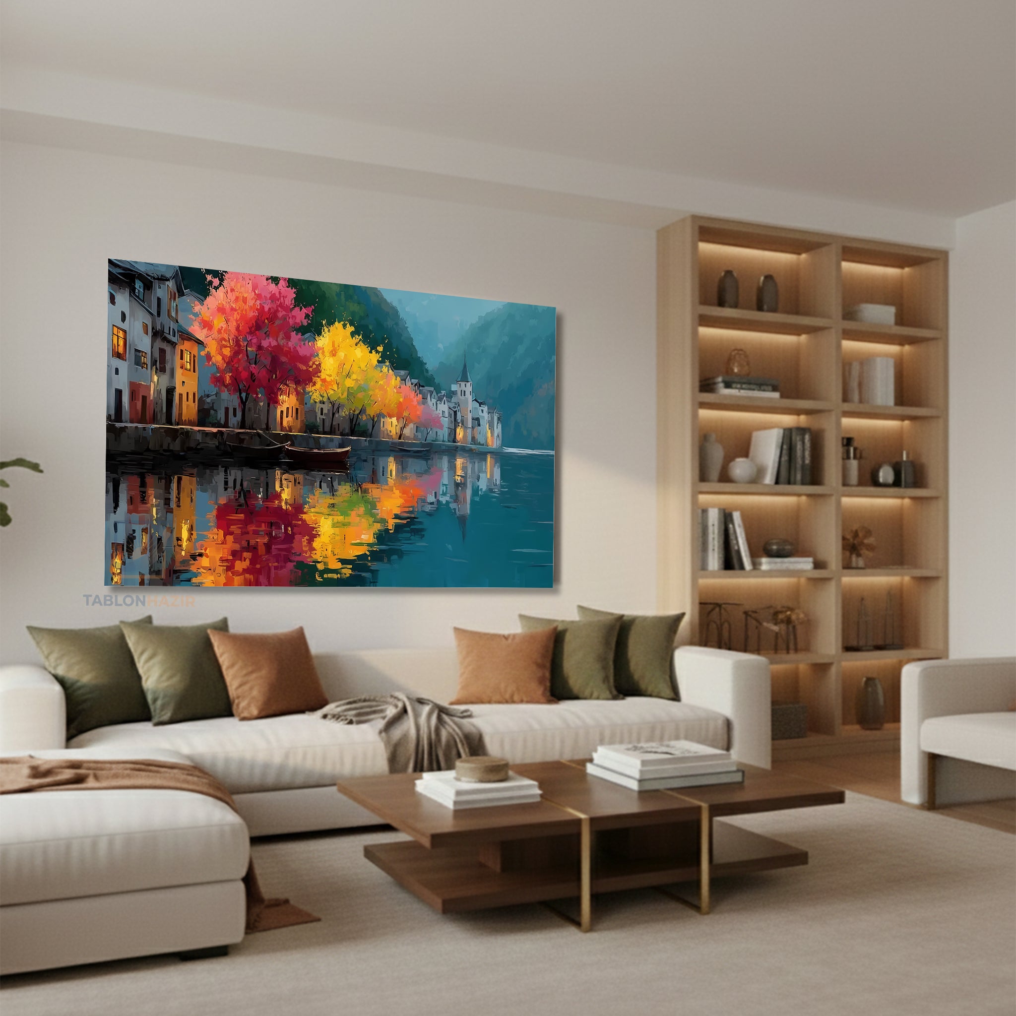 Yatay Kanvas Duvar Tablosu Doganinrenkleri3 Salon Tablosu Ofis Tablosu Yeni Ev Hediyesi Dekorasyon