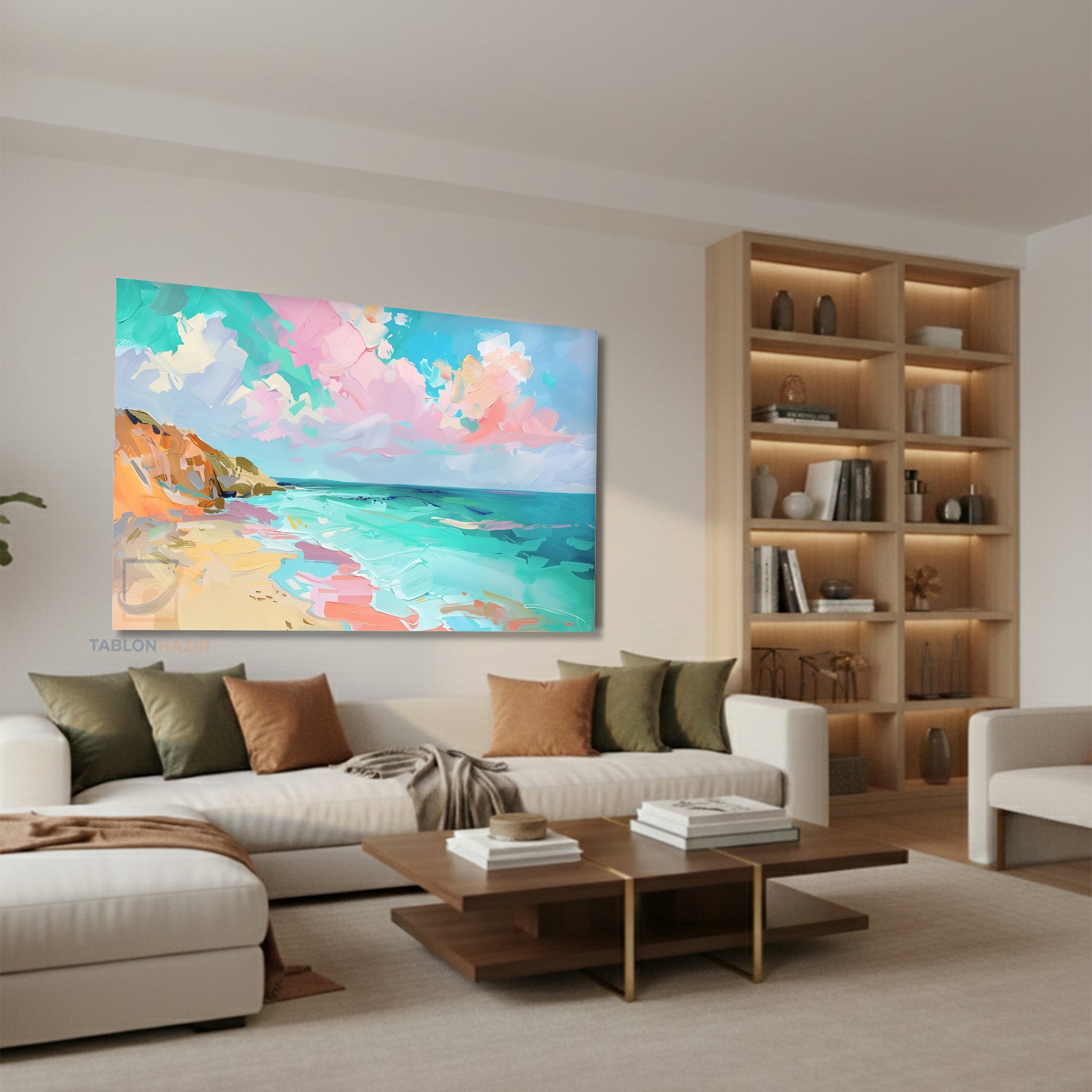 Yatay Kanvas Duvar Tablosu Doganinrenkleri5 Salon Tablosu Ofis Tablosu Yeni Ev Hediyesi Dekorasyon