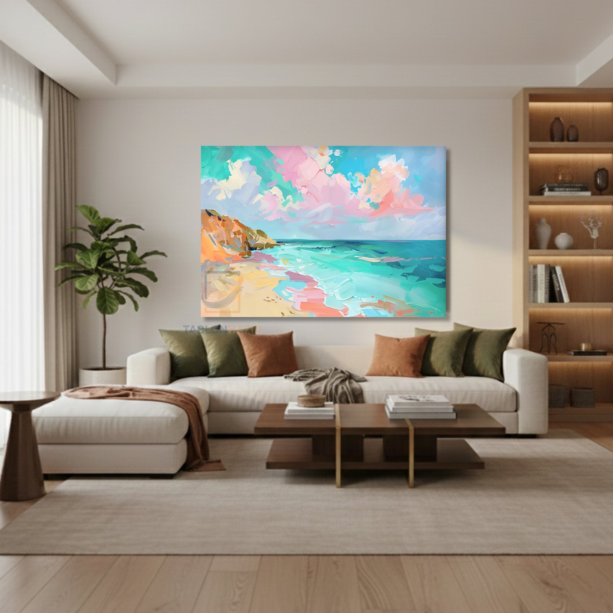 Yatay Kanvas Duvar Tablosu Doganinrenkleri5 Salon Tablosu Ofis Tablosu Yeni Ev Hediyesi Dekorasyon