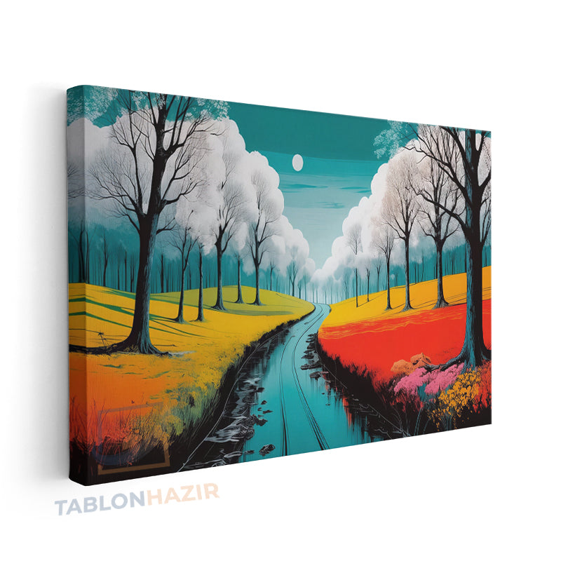 Yatay Kanvas Duvar Tablosu Doganinrenkleri6 Salon Tablosu Ofis Tablosu Yeni Ev Hediyesi Dekorasyon