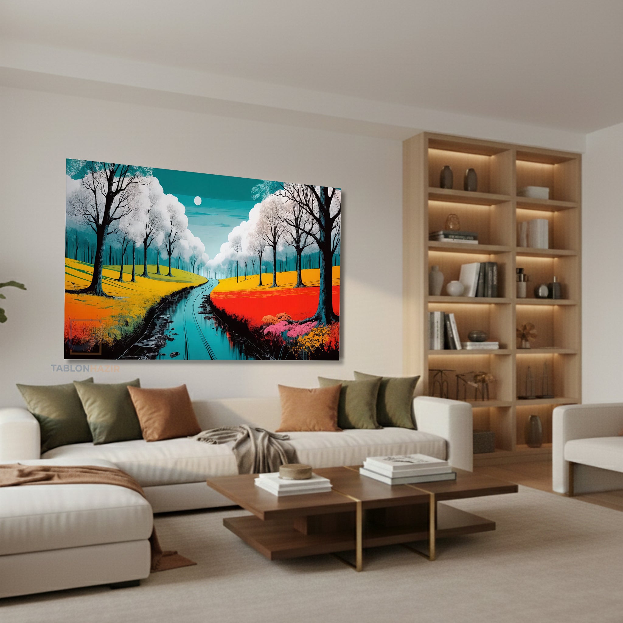 Yatay Kanvas Duvar Tablosu Doganinrenkleri6 Salon Tablosu Ofis Tablosu Yeni Ev Hediyesi Dekorasyon