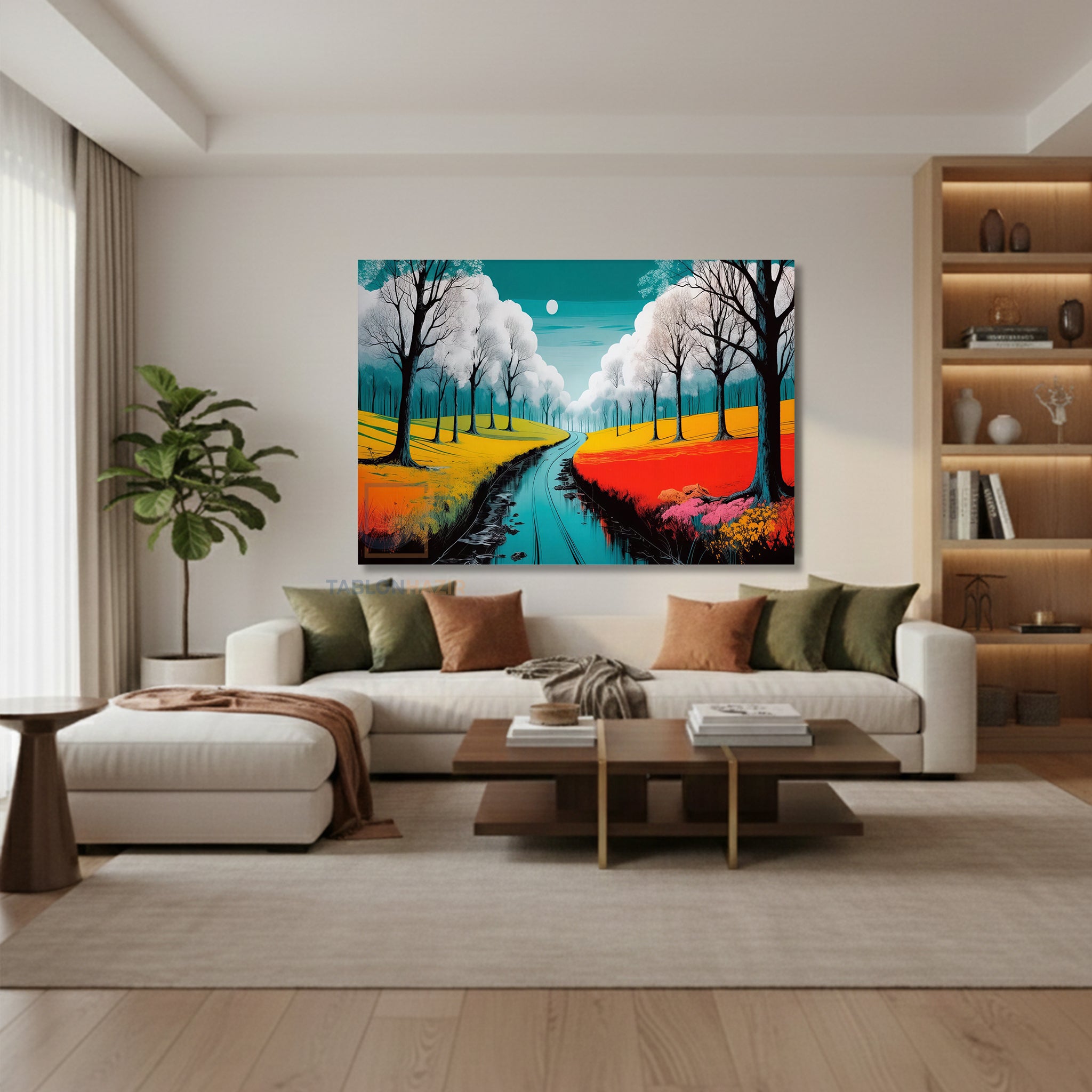 Yatay Kanvas Duvar Tablosu Doganinrenkleri6 Salon Tablosu Ofis Tablosu Yeni Ev Hediyesi Dekorasyon