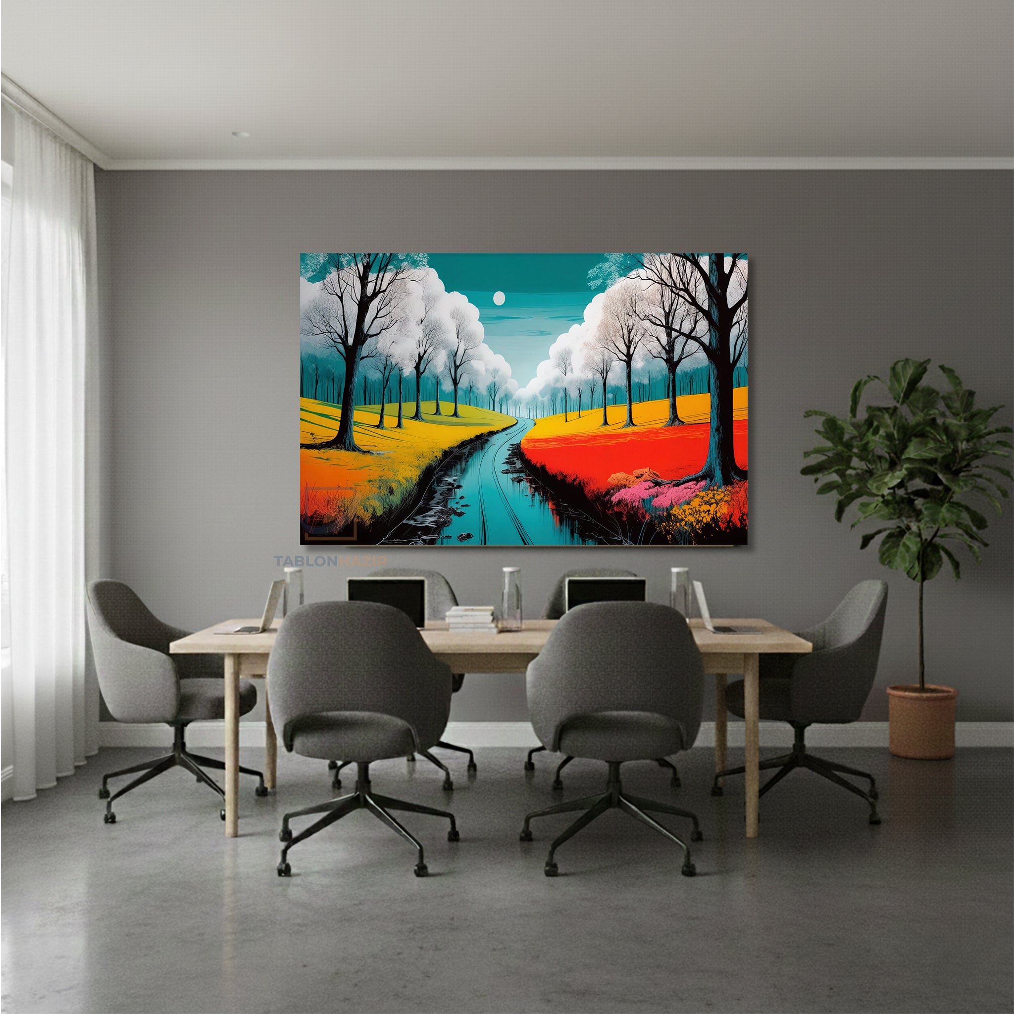 Yatay Kanvas Duvar Tablosu Doganinrenkleri6 Salon Tablosu Ofis Tablosu Yeni Ev Hediyesi Dekorasyon