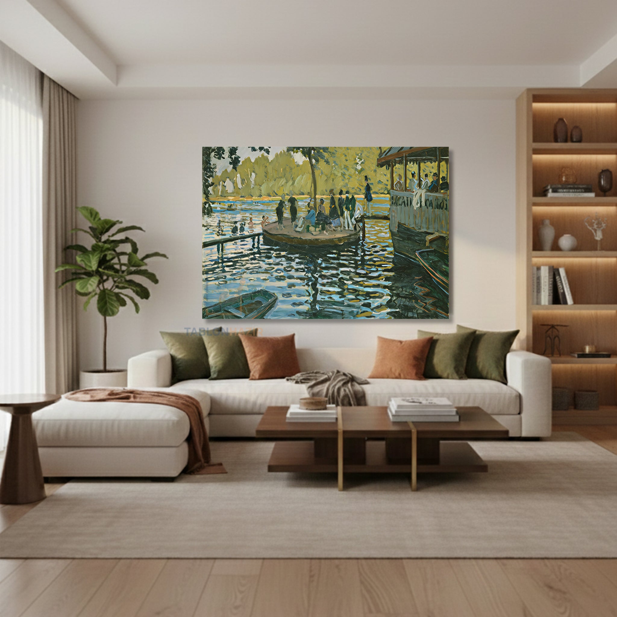 Yatay Kanvas Duvar Tablosu Golmanzarasi Salon Tablosu Ofis Tablosu Yeni Ev Hediyesi Dekorasyon