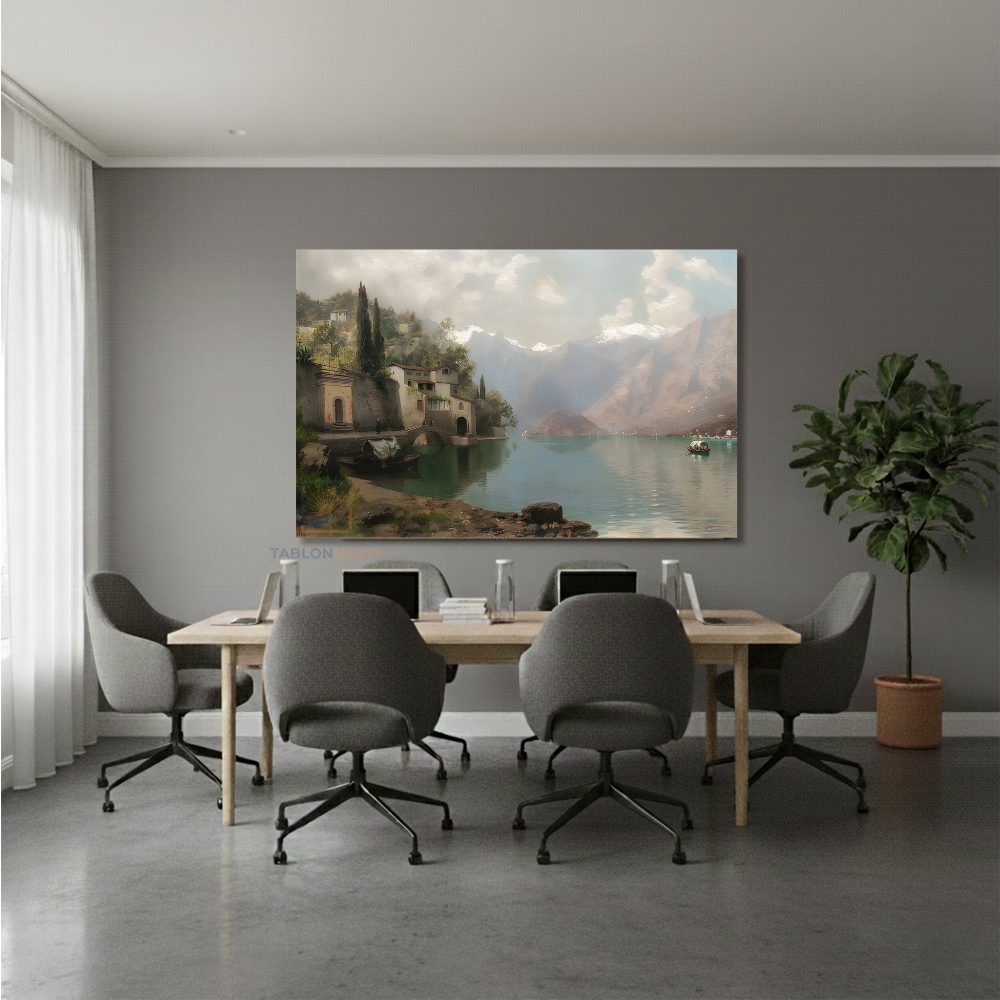 Yatay Kanvas Duvar Tablosu Golmanzarasi2 Salon Tablosu Ofis Tablosu Yeni Ev Hediyesi Dekorasyon