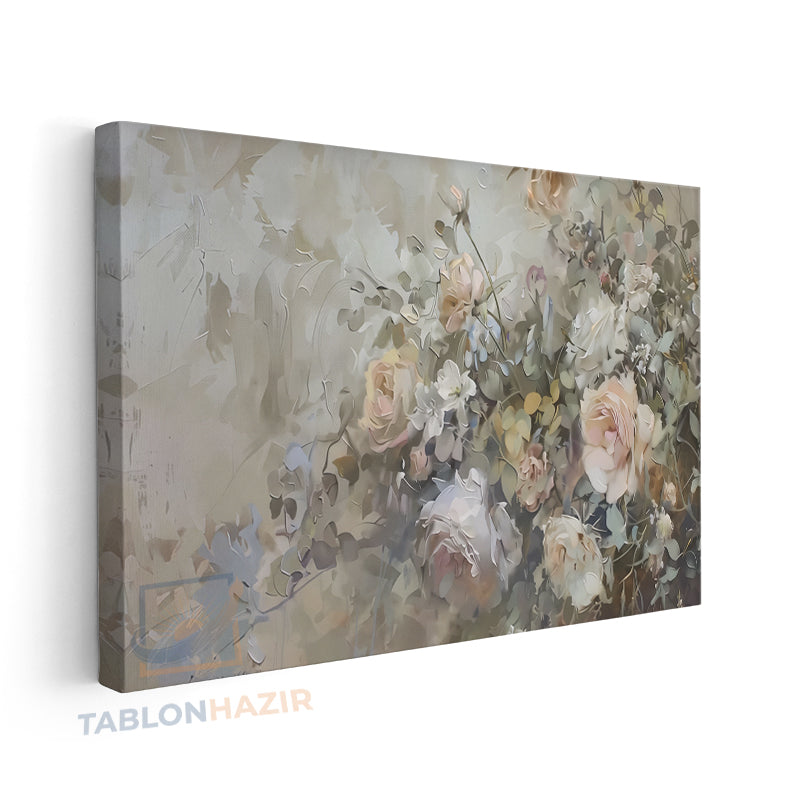 Yatay Kanvas Duvar Tablosu Gulbahcesi Salon Tablosu Ofis Tablosu Yeni Ev Hediyesi Dekorasyon