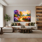 Yatay Kanvas Duvar Tablosu Ilkbaharmanzarasi Salon Tablosu Ofis Tablosu Yeni Ev Hediyesi Dekorasyon