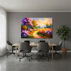 Yatay Kanvas Duvar Tablosu Ilkbaharmanzarasi Salon Tablosu Ofis Tablosu Yeni Ev Hediyesi Dekorasyon