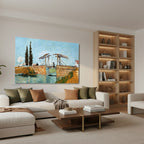 Yatay Kanvas Duvar Tablosu Koprumanzarasi Salon Tablosu Ofis Tablosu Yeni Ev Hediyesi Dekorasyon