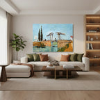 Yatay Kanvas Duvar Tablosu Koprumanzarasi Salon Tablosu Ofis Tablosu Yeni Ev Hediyesi Dekorasyon