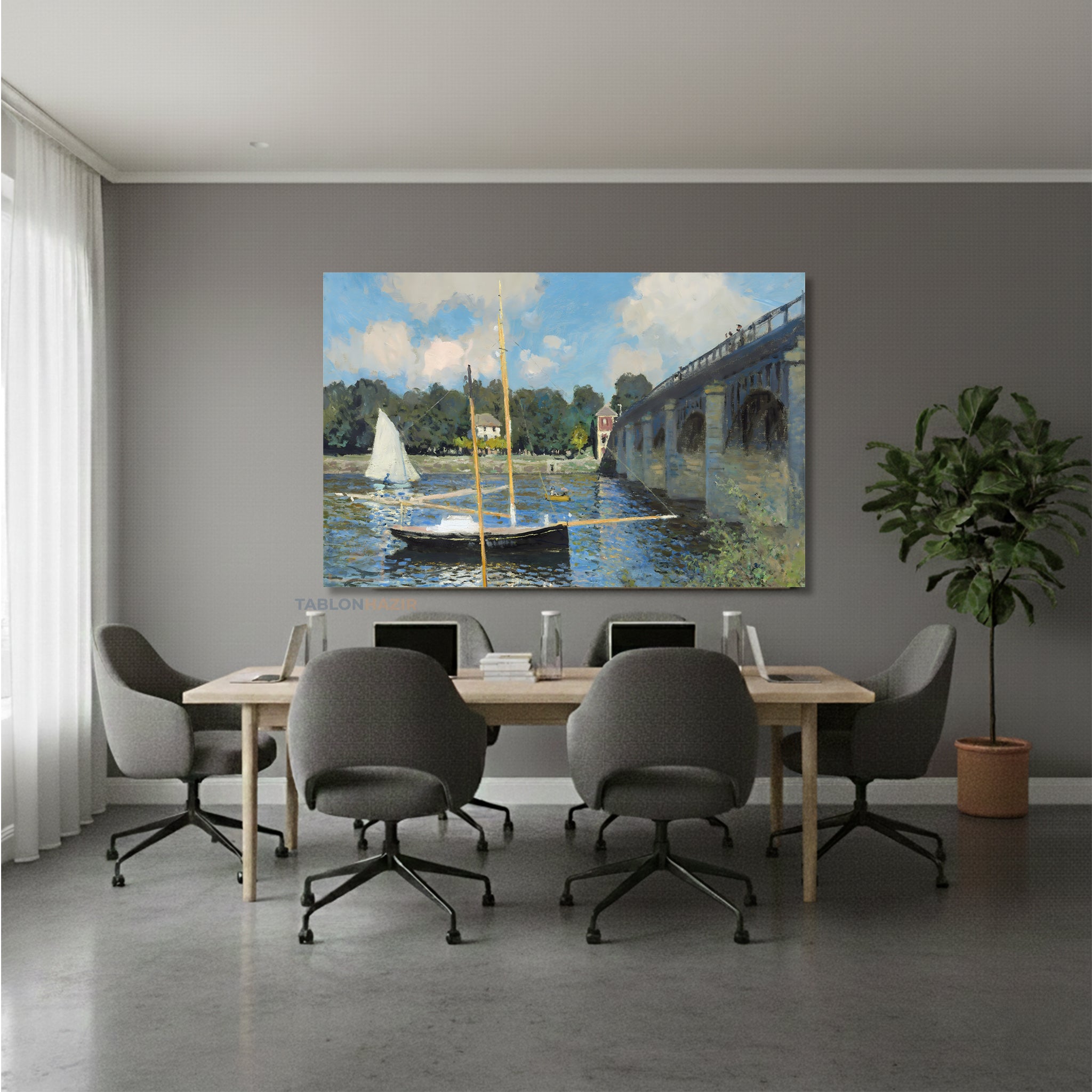 Yatay Kanvas Duvar Tablosu Koprumanzarasi2 Salon Tablosu Ofis Tablosu Yeni Ev Hediyesi Dekorasyon