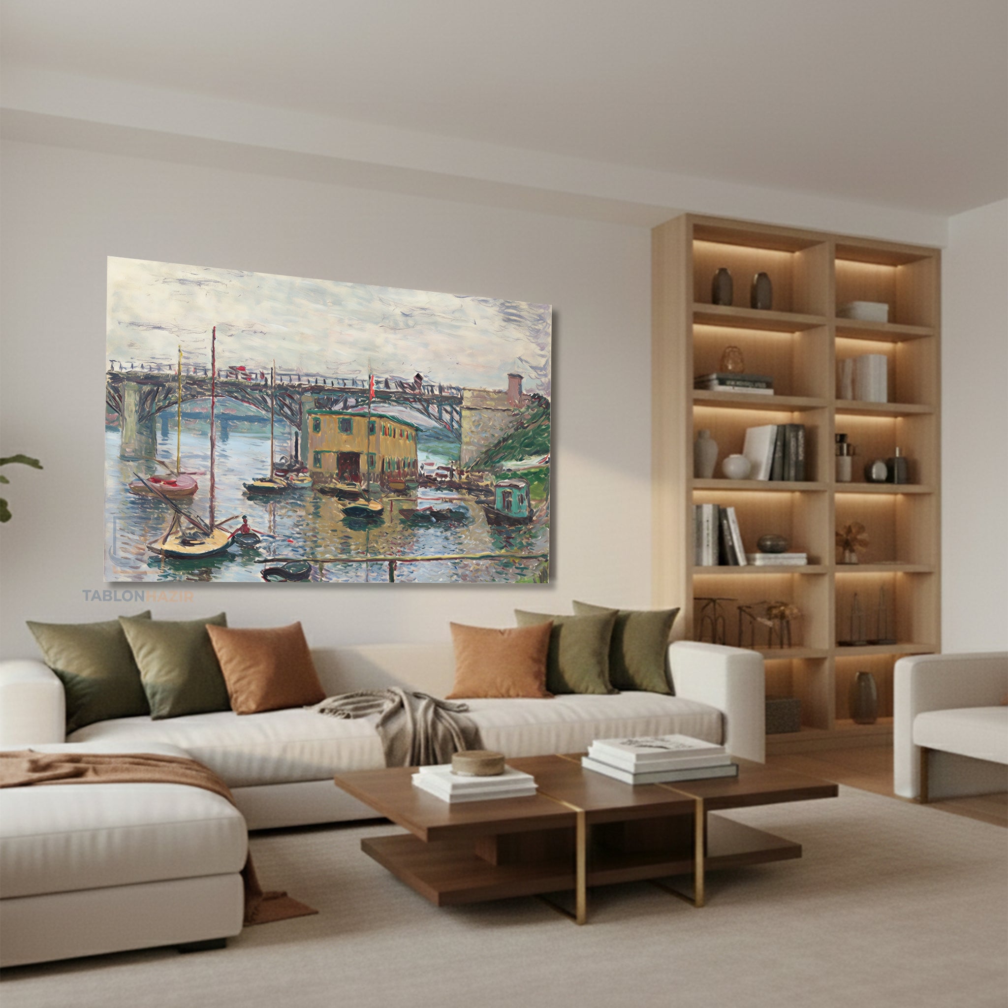 Yatay Kanvas Duvar Tablosu Koprumanzarasi3 Salon Tablosu Ofis Tablosu Yeni Ev Hediyesi Dekorasyon