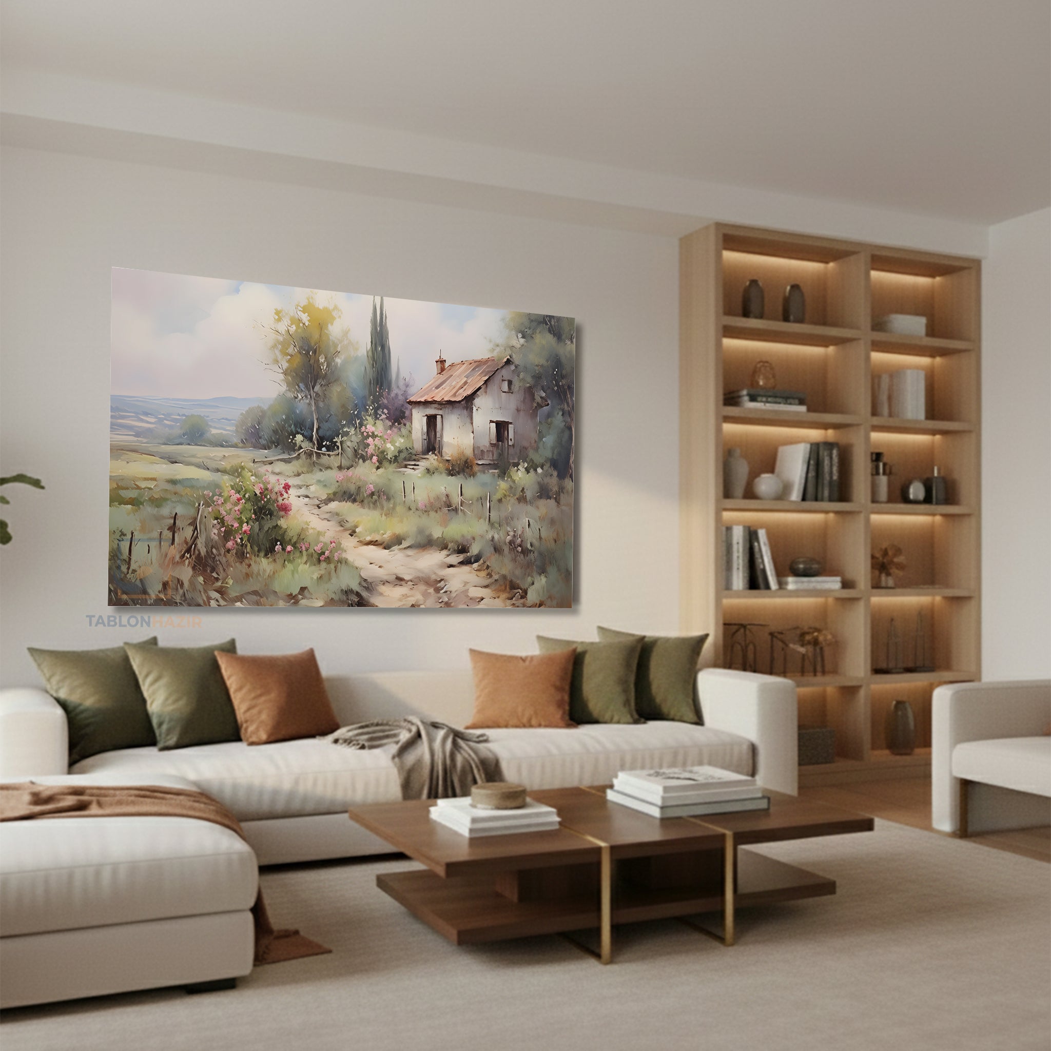 Yatay Kanvas Duvar Tablosu Koyevi2 Salon Tablosu Ofis Tablosu Yeni Ev Hediyesi Dekorasyon