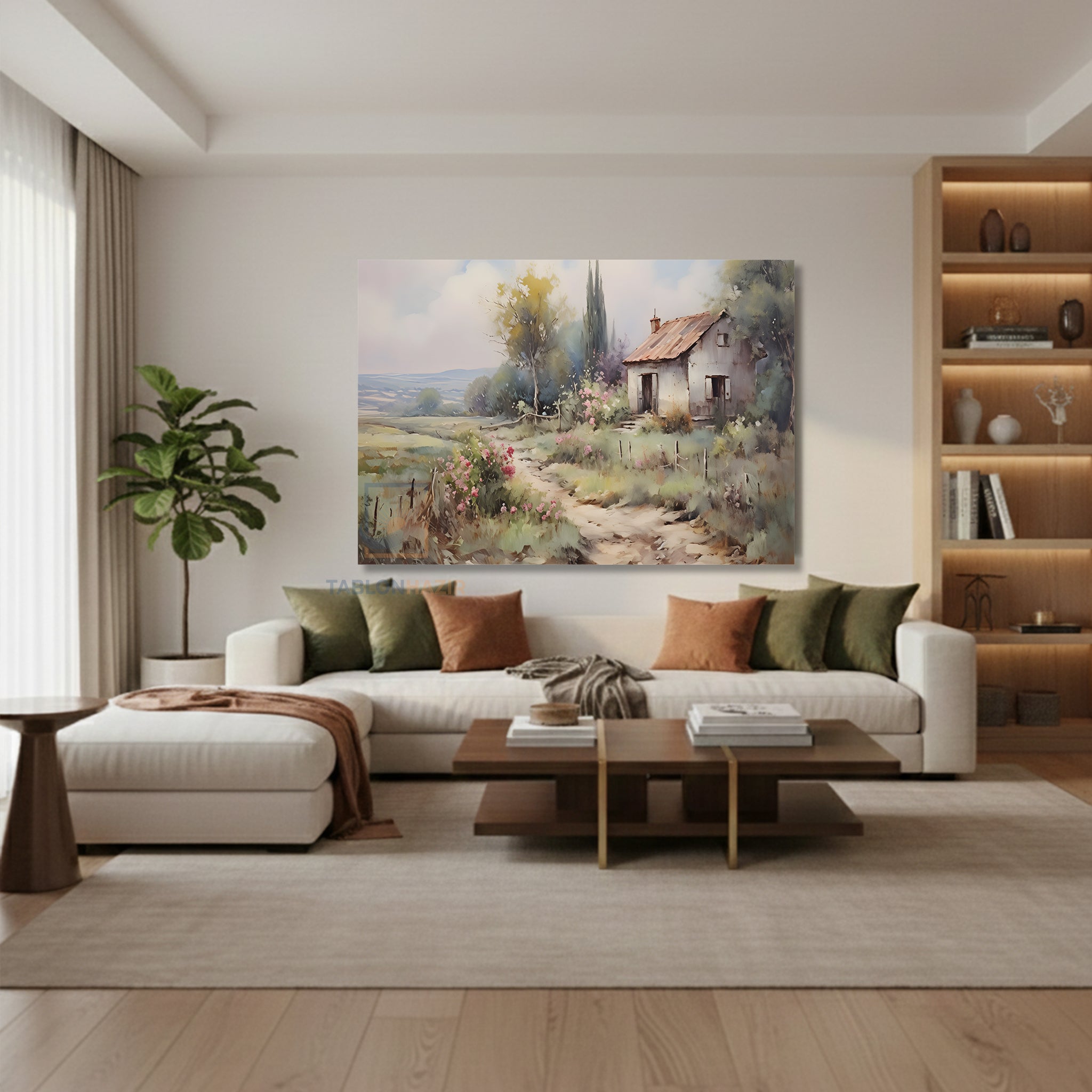 Yatay Kanvas Duvar Tablosu Koyevi2 Salon Tablosu Ofis Tablosu Yeni Ev Hediyesi Dekorasyon