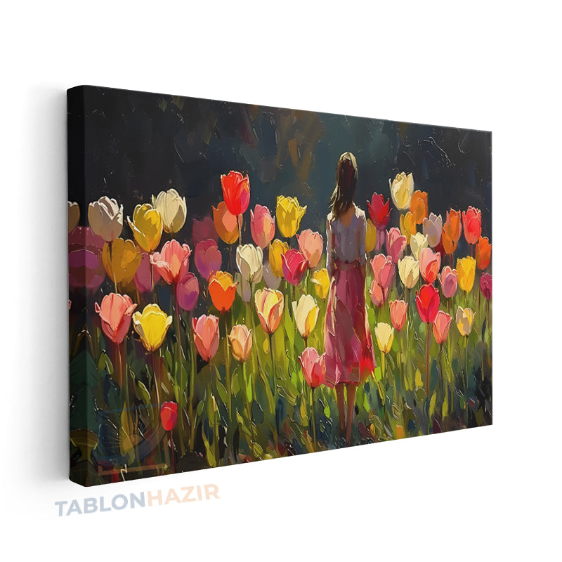 Yatay Kanvas Duvar Tablosu Kucukkizvelaleler Salon Tablosu Ofis Tablosu Yeni Ev Hediyesi Dekorasyon