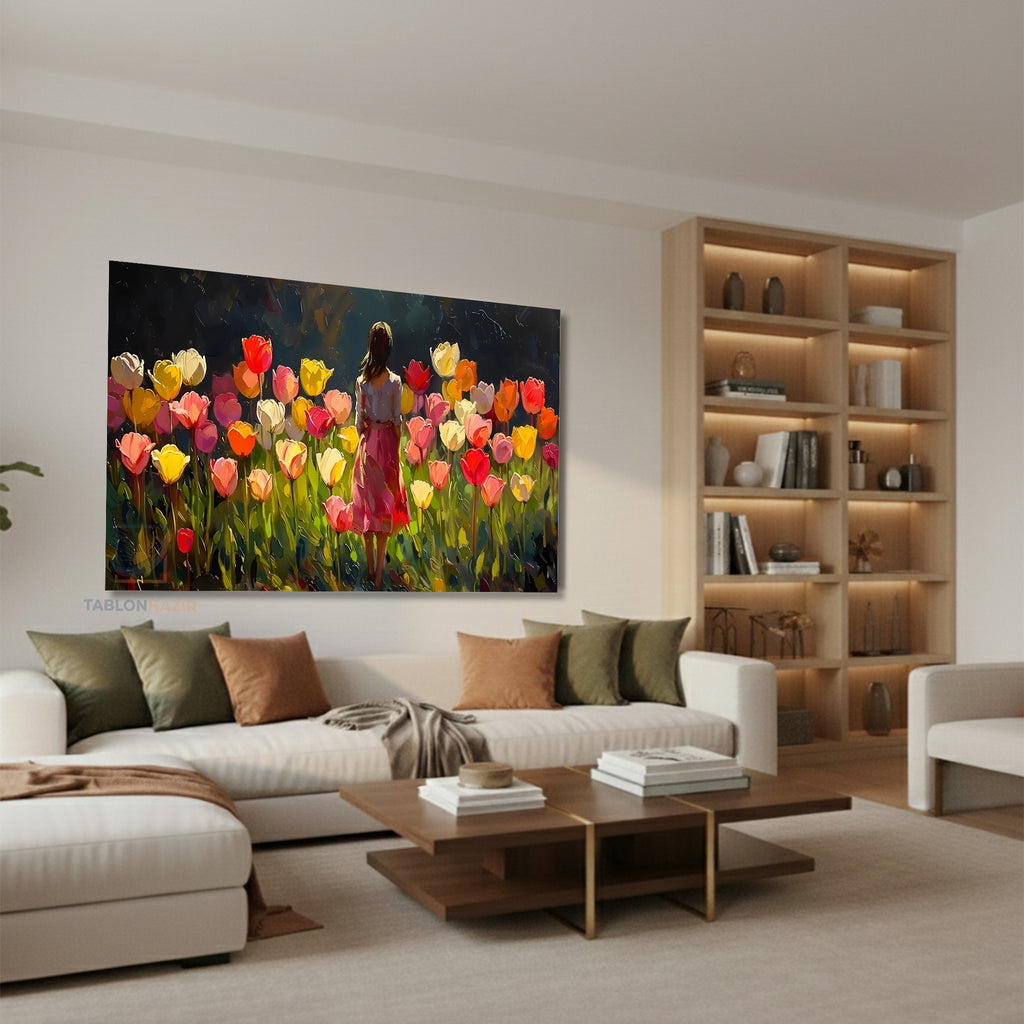 Yatay Kanvas Duvar Tablosu Kucukkizvelaleler Salon Tablosu Ofis Tablosu Yeni Ev Hediyesi Dekorasyon
